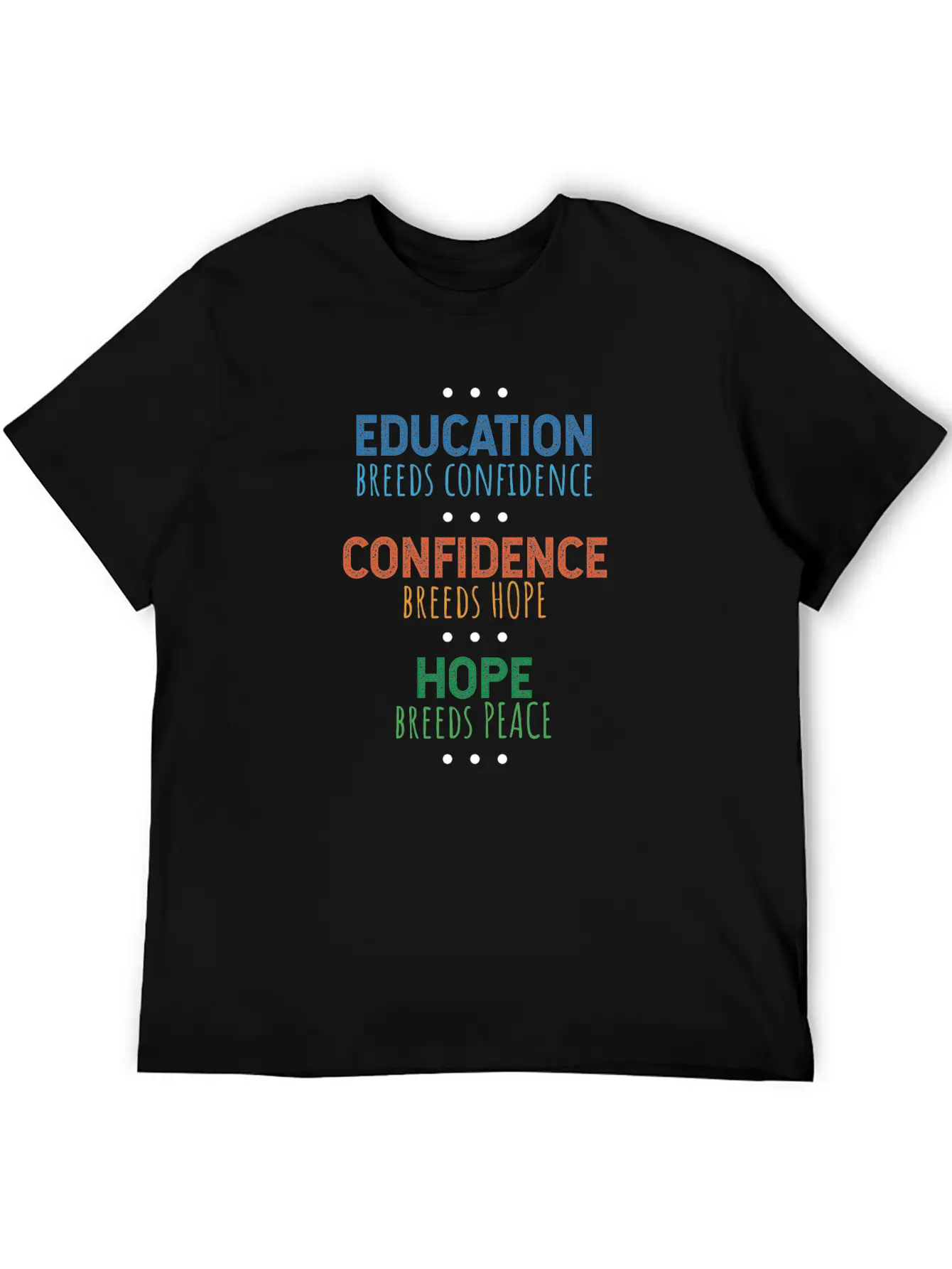 Education Breeds Confidence Confidence Breeds Hope Essential Unisex Summer Tee – Soft Cotton Casual Fit