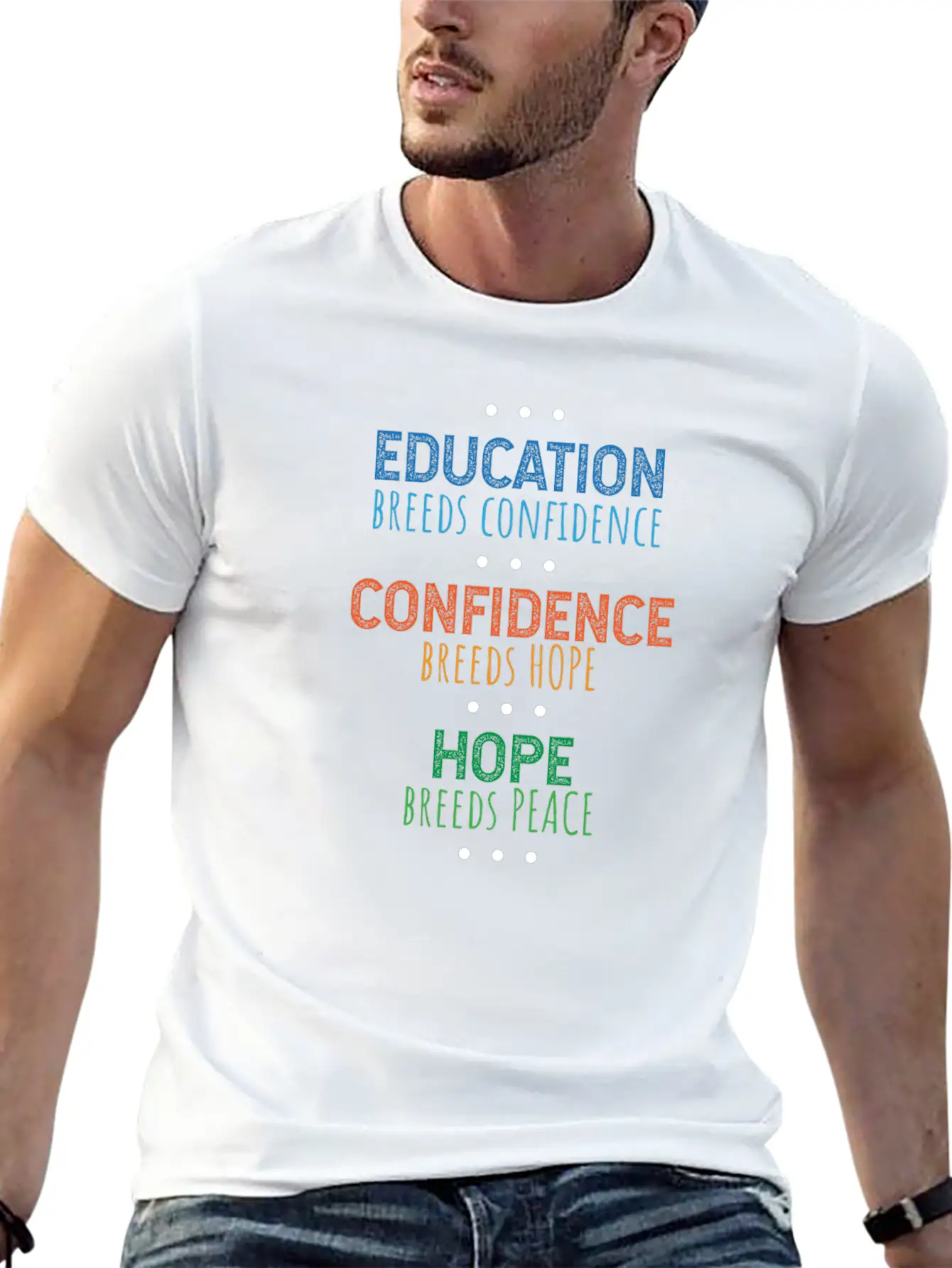 Education Breeds Confidence Confidence Breeds Hope Essential Unisex Summer Tee – Soft Cotton Casual Fit