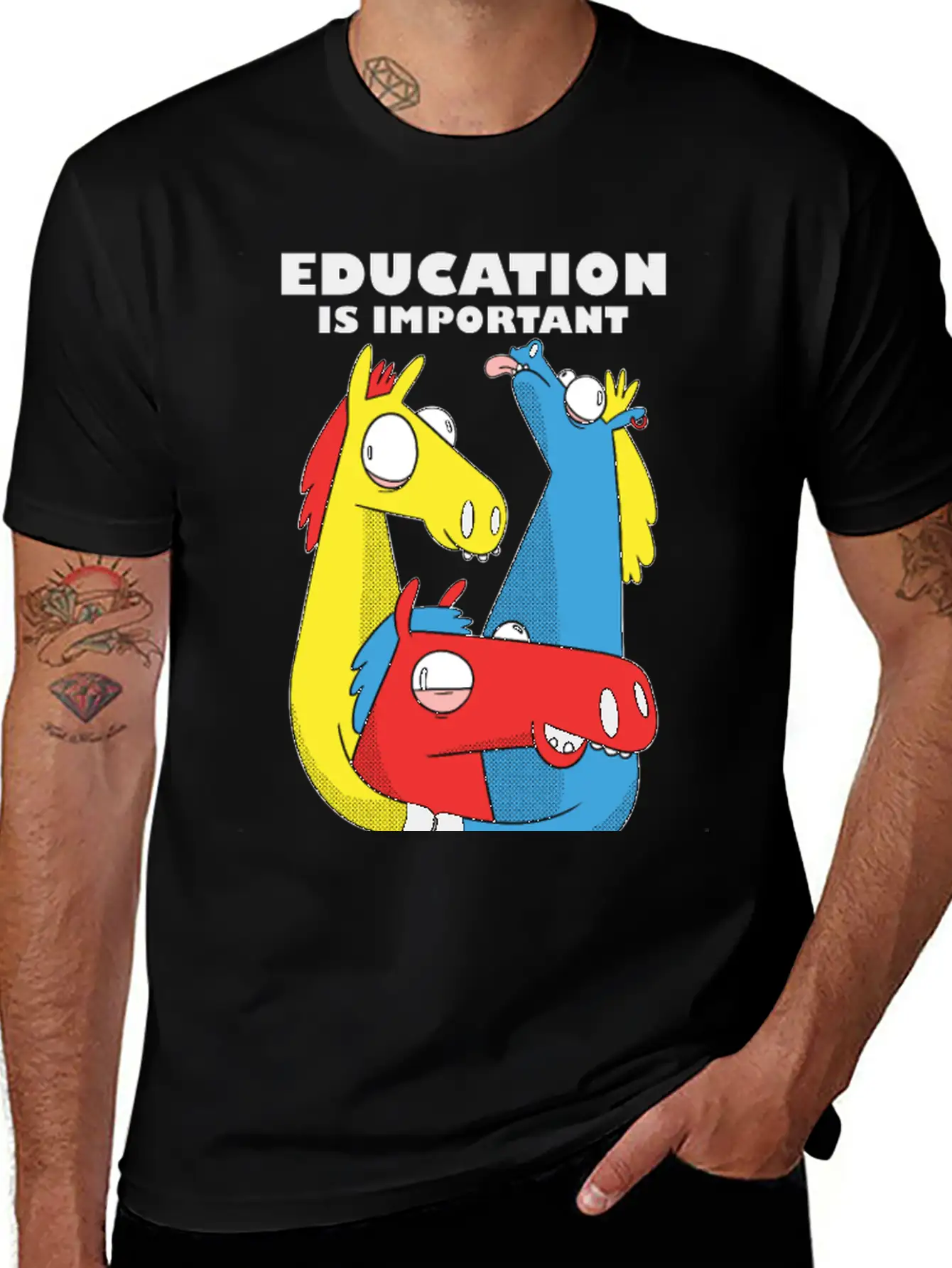 Education Is Important But Horses Are Importanter Comfortable Minimalist Graphic Tee – Summer Style Essential