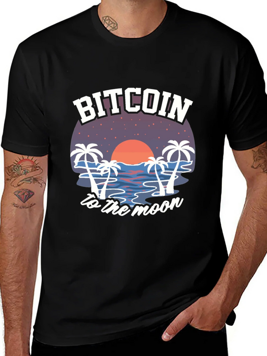 Bitcoin to the Moon Graphic Tee