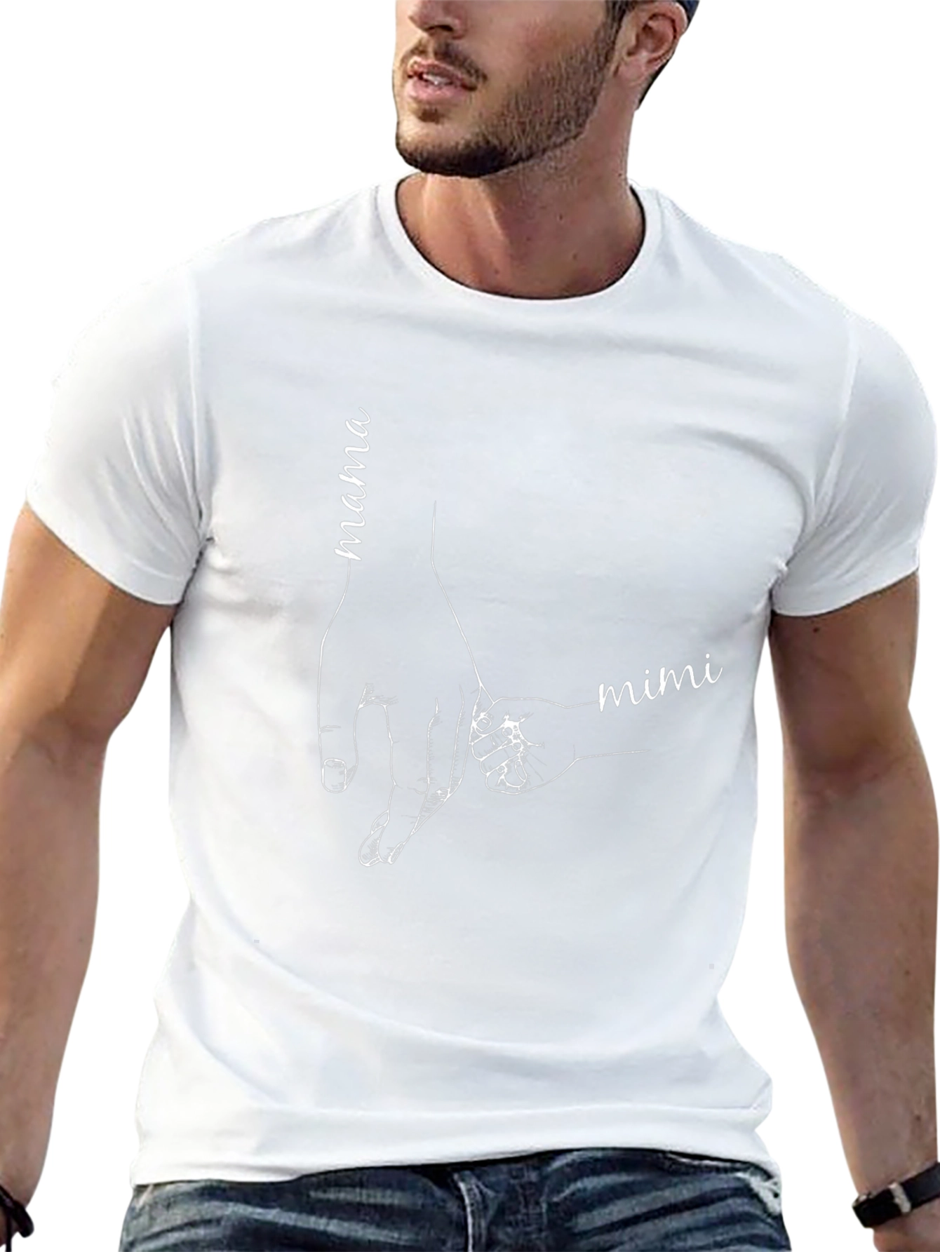 Mama & Mimi Hands T-Shirt - Black Cotton Blend