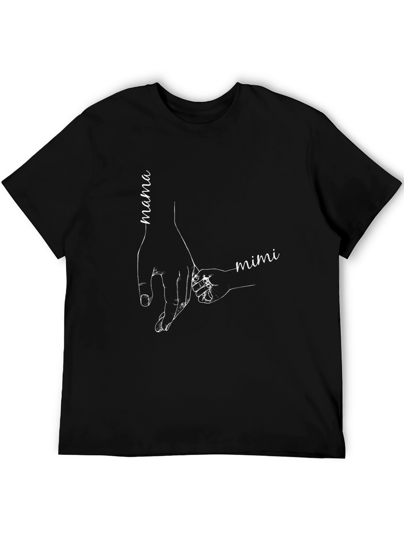 Mama & Mimi Hands T-Shirt - Black Cotton Blend
