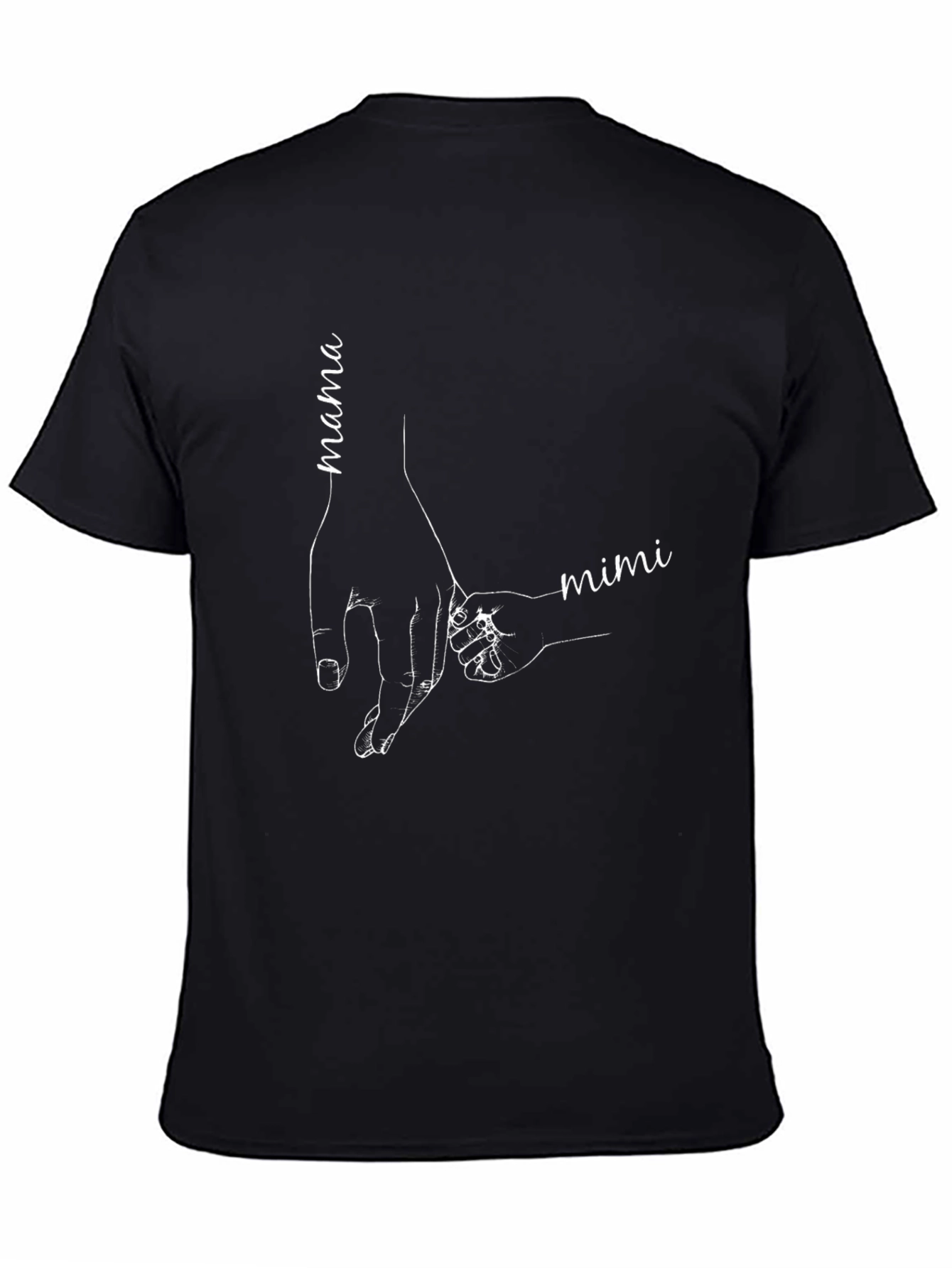 Mama & Mimi Hands T-Shirt - Black Cotton Blend