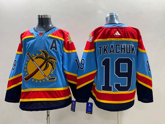 Men's Florida Panthers Matthew Tkachuk #19 Blue Home Breakaway Player Jerseys