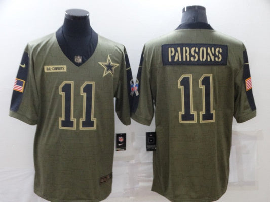 Men's Dallas Cowboys Micah Parsons #11 Brown Game Jerseys