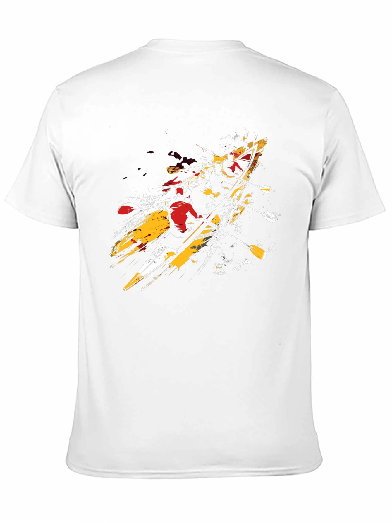 Rowing Team Graphic Tee - Black Cotton T-Shirt