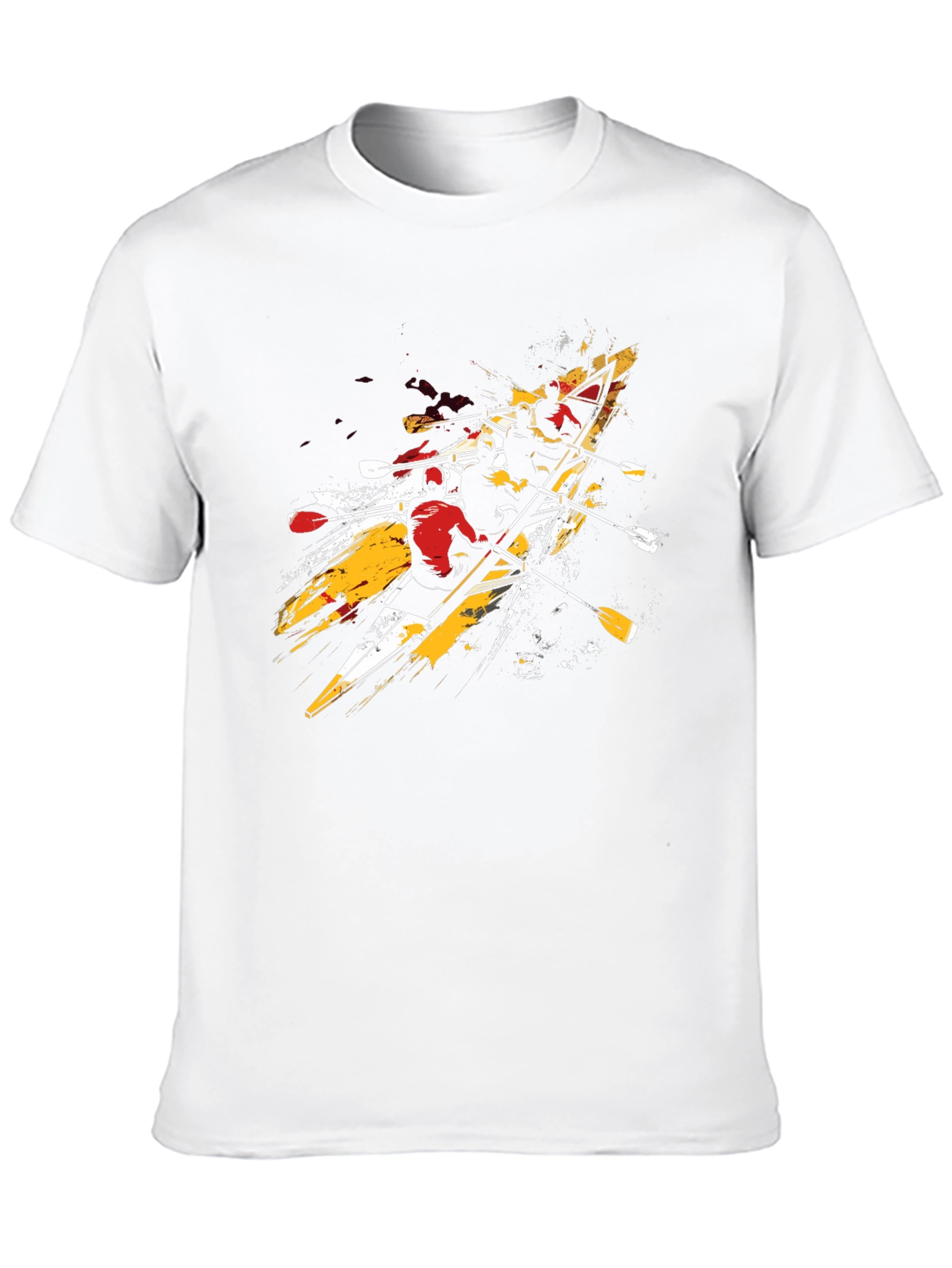 Rowing Team Graphic Tee - Black Cotton T-Shirt