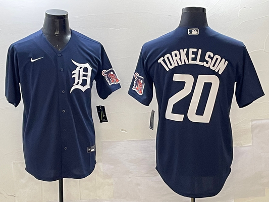 Men's Detroit Tigers Spencer Torkelson #20 Navy Replica Player Jerseys