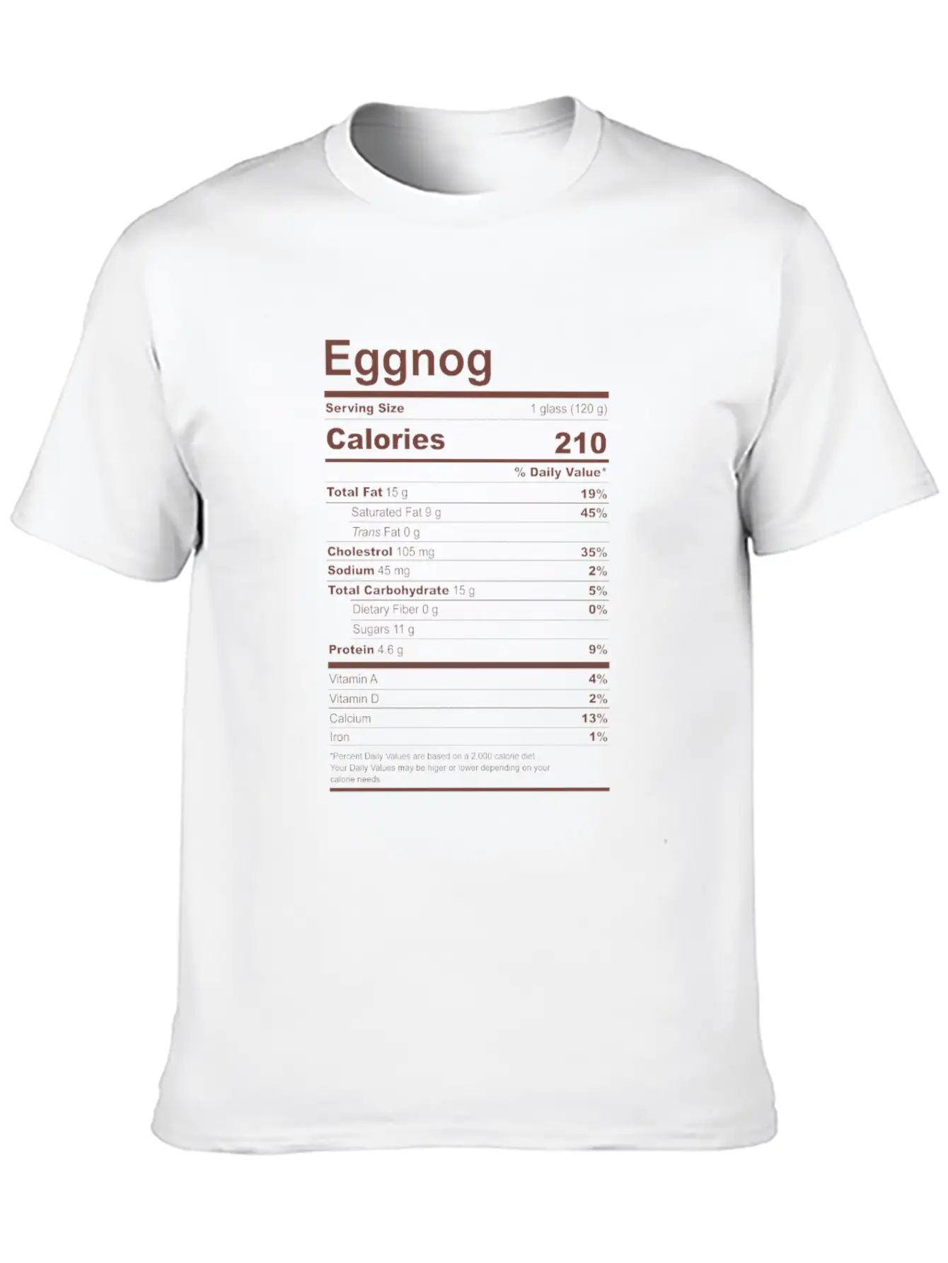 Eggnog Nutritional Facts Funny Family Matching Basic Graphic T-Shirt – Daily Comfort In Soft Cotton