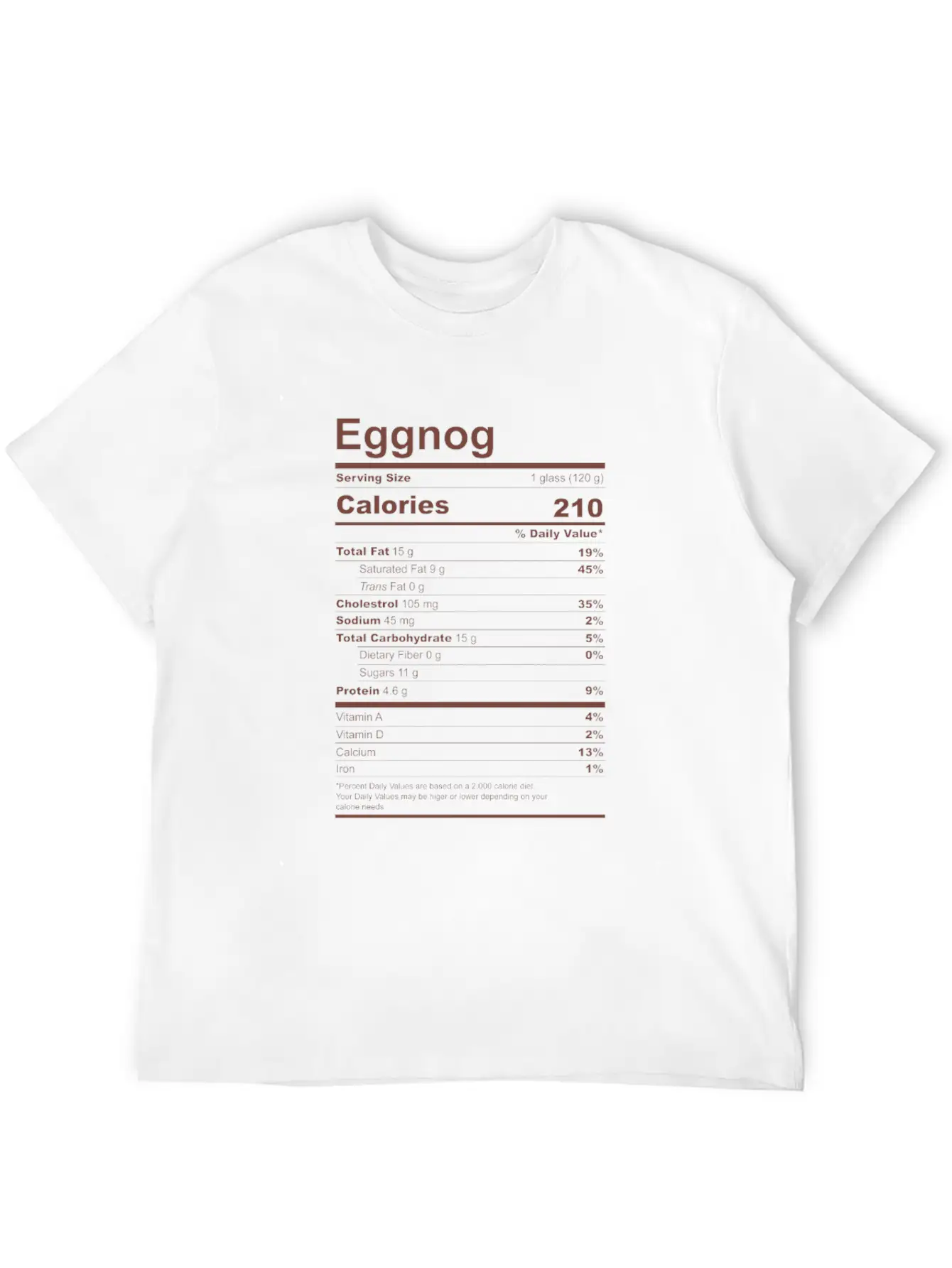 Eggnog Nutritional Facts Funny Family Matching Basic Graphic T-Shirt – Daily Comfort In Soft Cotton