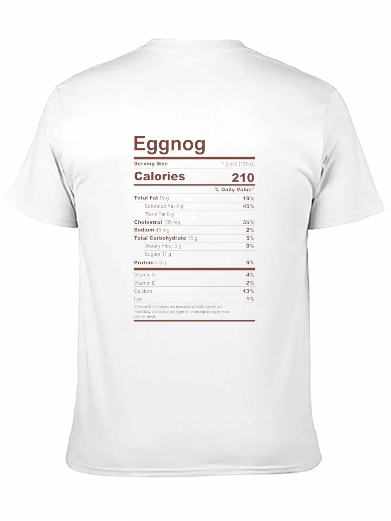 Eggnog Nutritional Facts Funny Family Matching Basic Graphic T-Shirt – Daily Comfort In Soft Cotton
