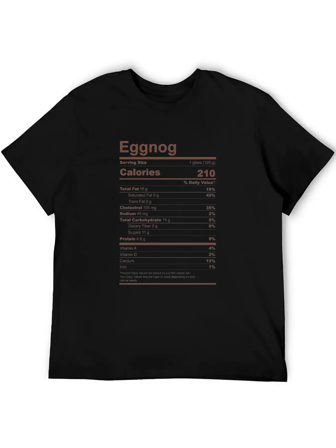 Eggnog Nutritional Facts Funny Family Matching Basic Graphic T-Shirt – Daily Comfort In Soft Cotton