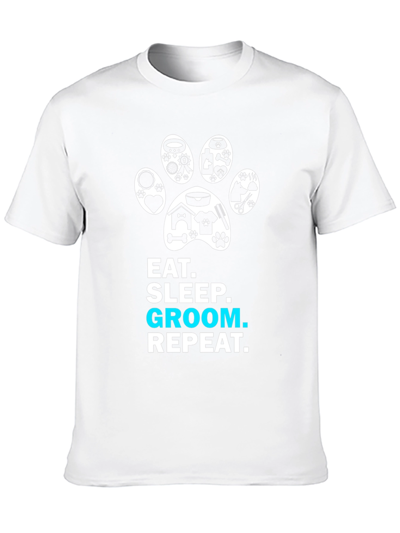 Eat Sleep Groom Repeat Dog Lover T-Shirt