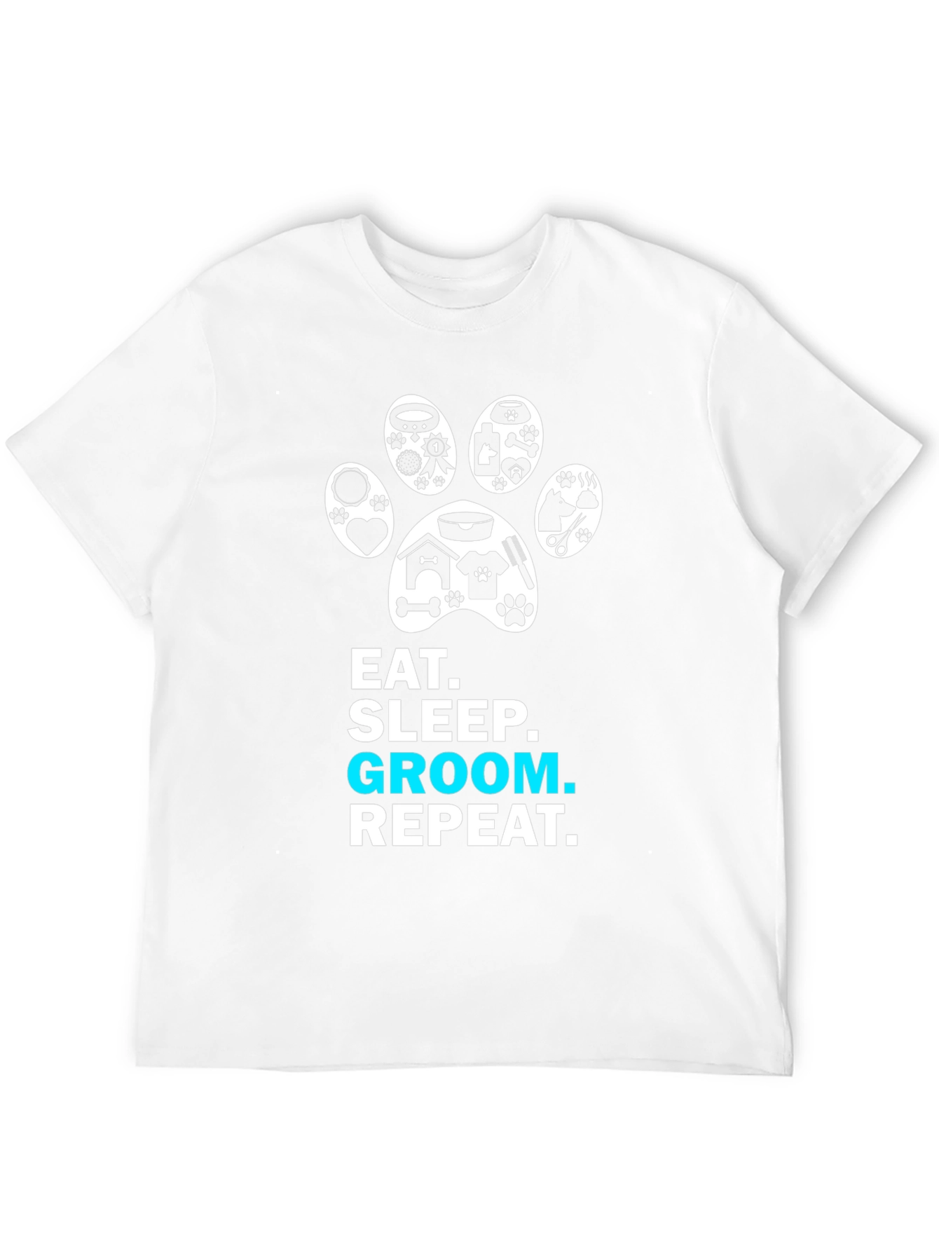 Eat Sleep Groom Repeat Dog Lover T-Shirt
