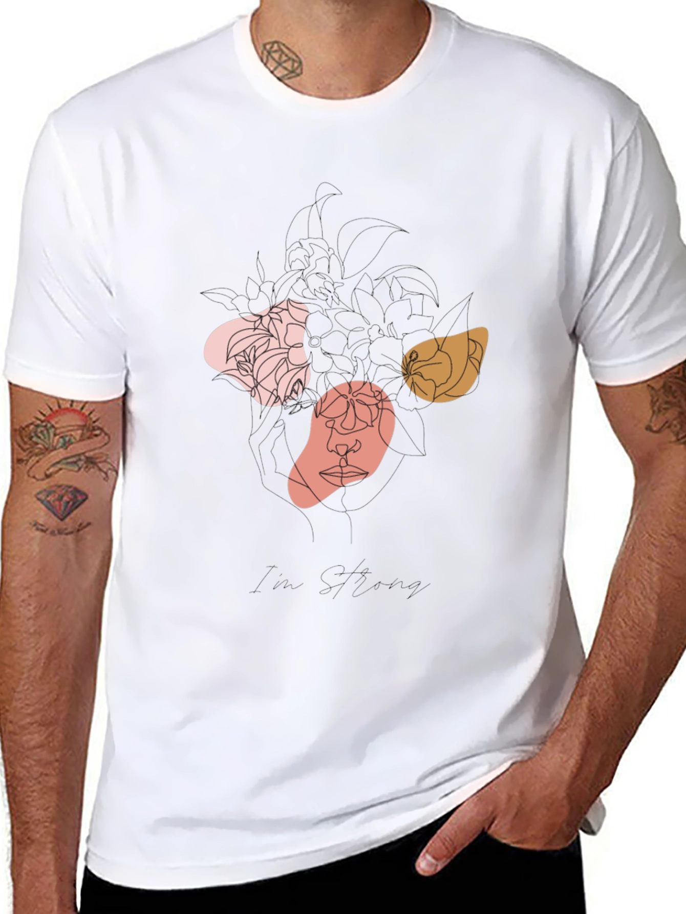 Abstract Art Print Black Tee