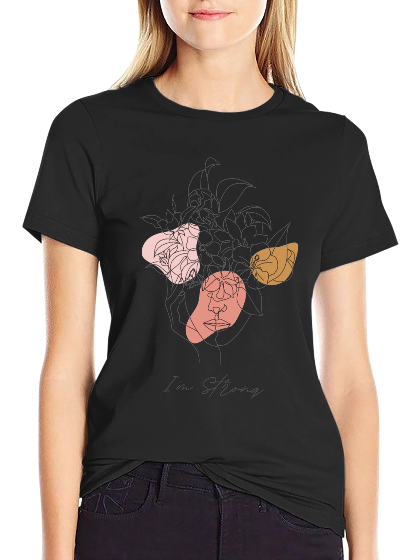 Abstract Art Print Black Tee