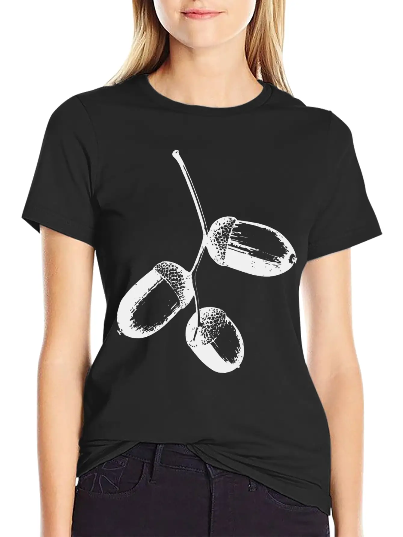 Eicheln-fruechte-eiche-1 Stylish Everyday T-Shirt – Unisex Basic Cotton Tee
