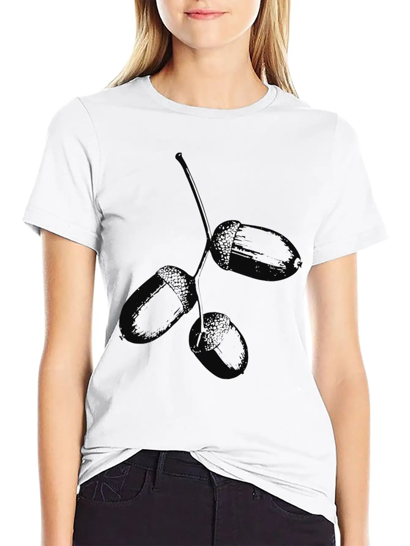 Eicheln-fruechte-eiche-1 Stylish Everyday T-Shirt – Unisex Basic Cotton Tee