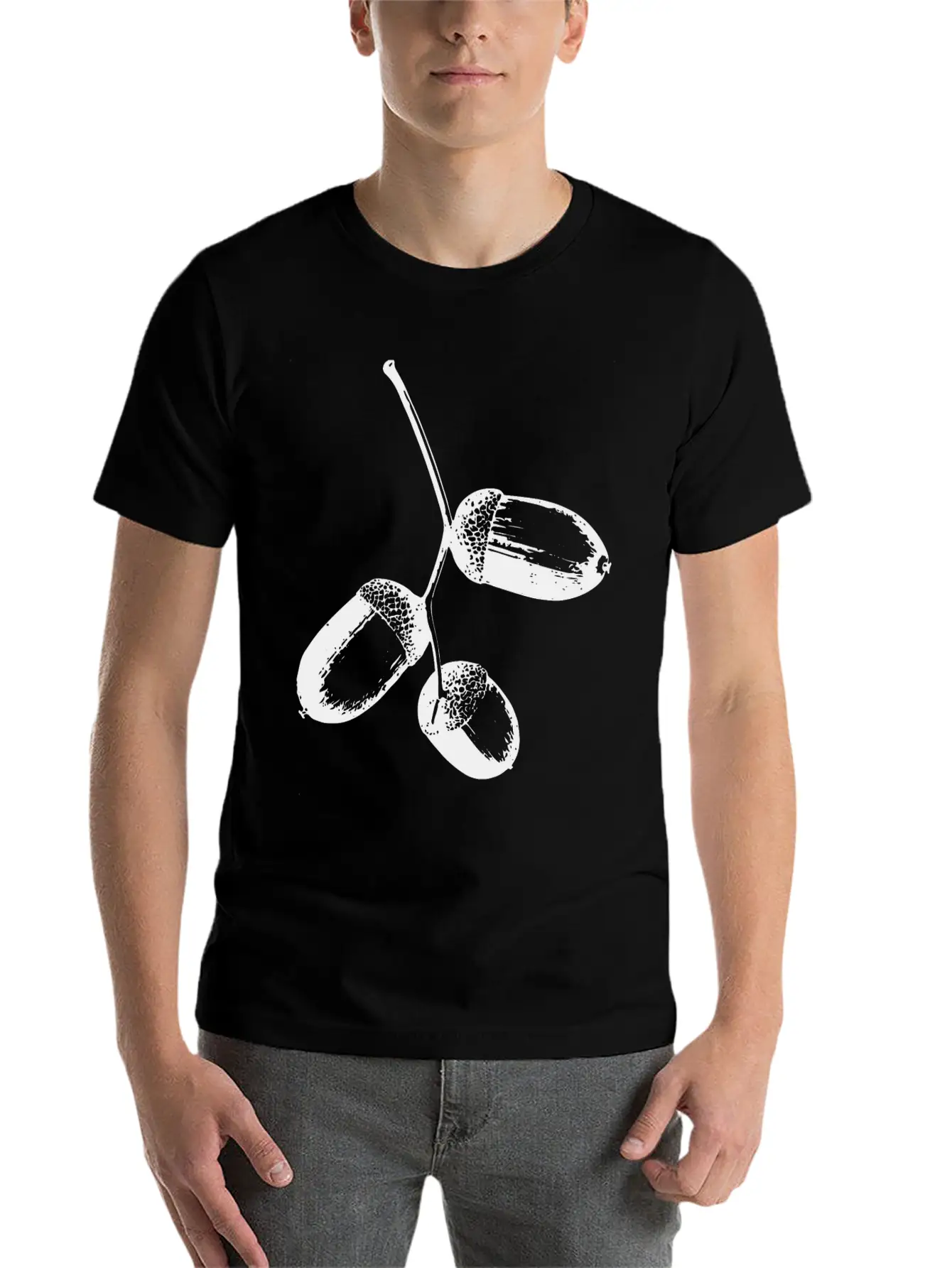 Eicheln-fruechte-eiche-1 Stylish Everyday T-Shirt – Unisex Basic Cotton Tee