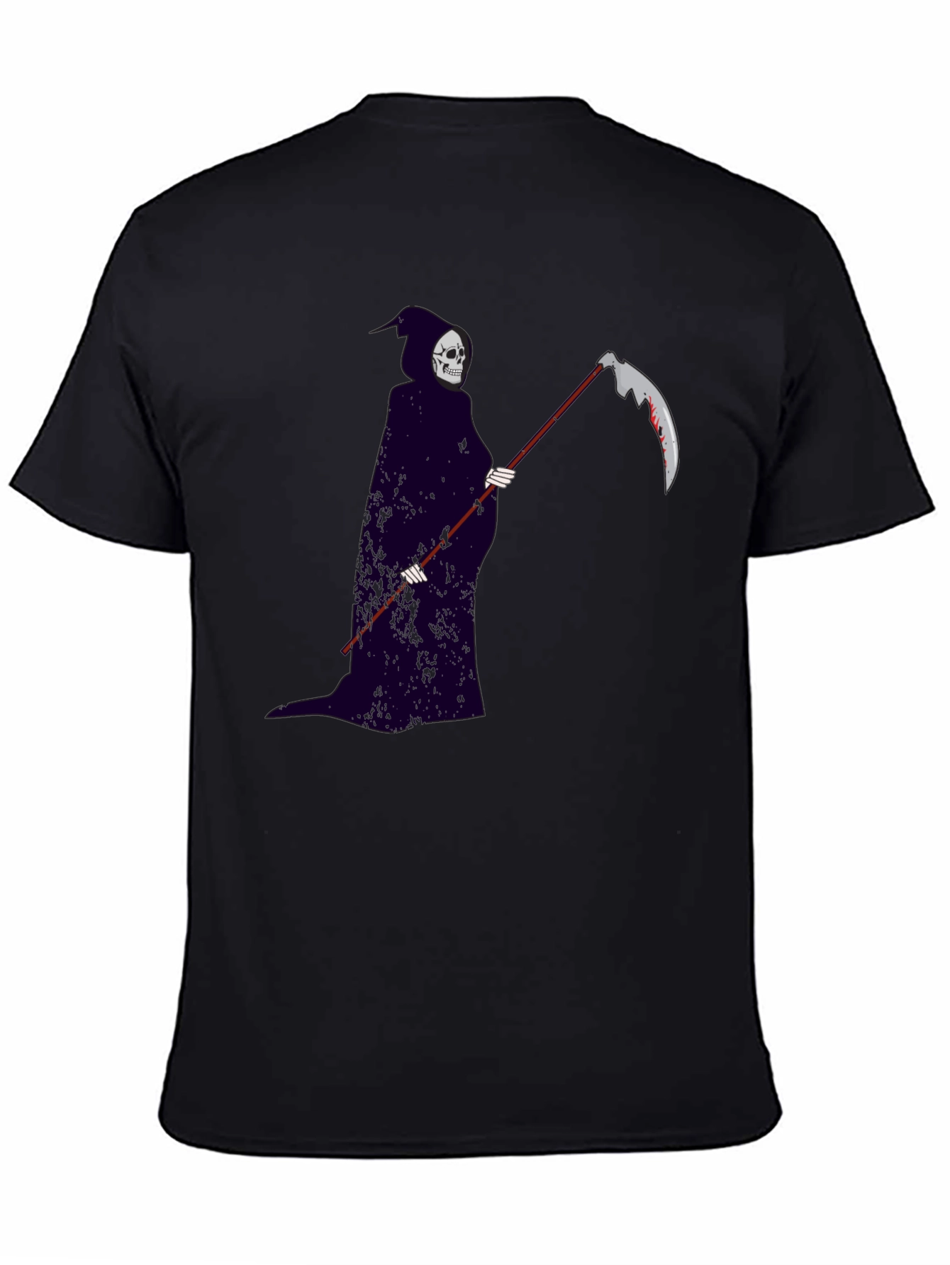 Grim Reaper Graphic Tee - Gothic Style Black T-Shirt