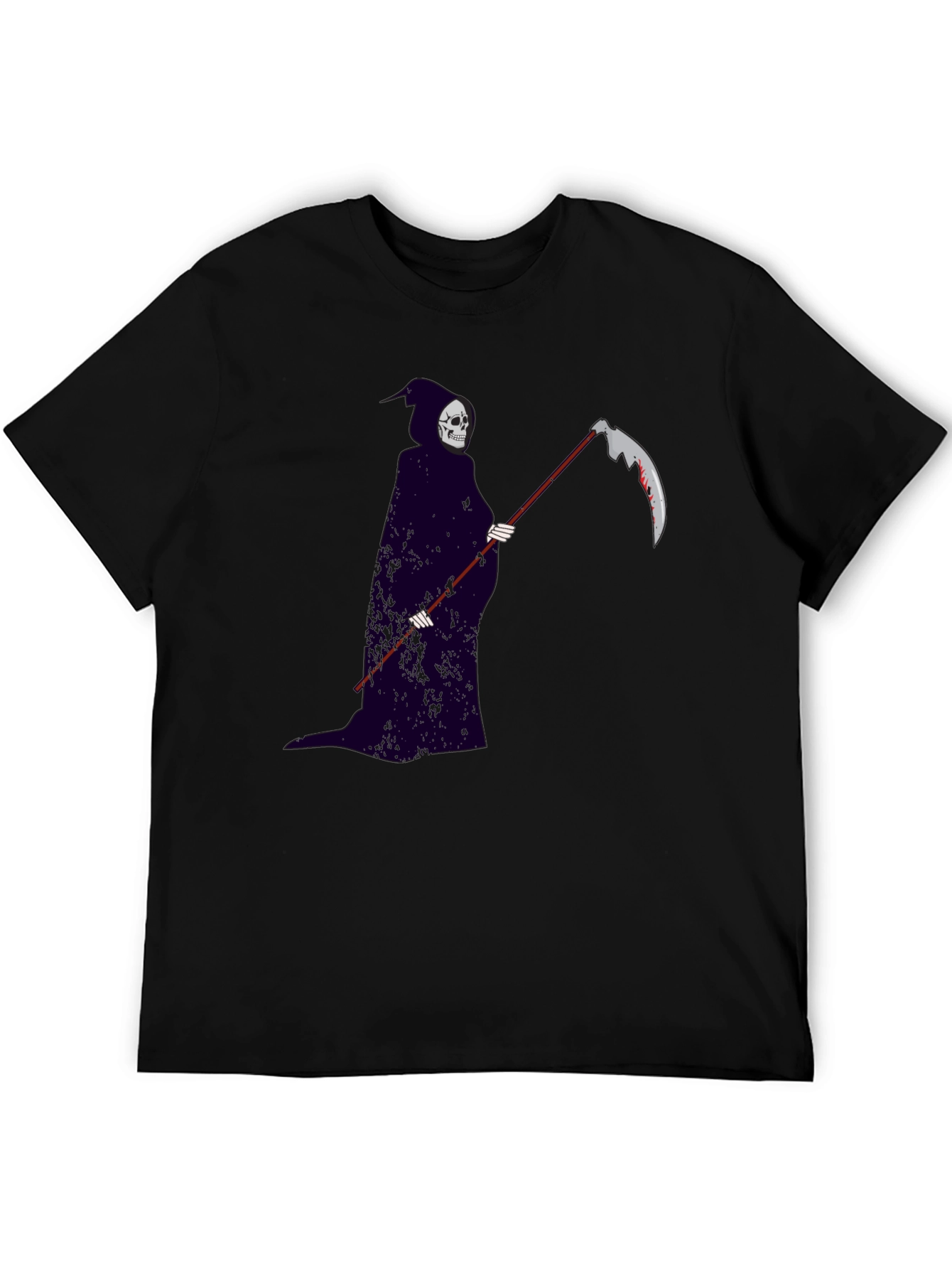Grim Reaper Graphic Tee - Gothic Style Black T-Shirt
