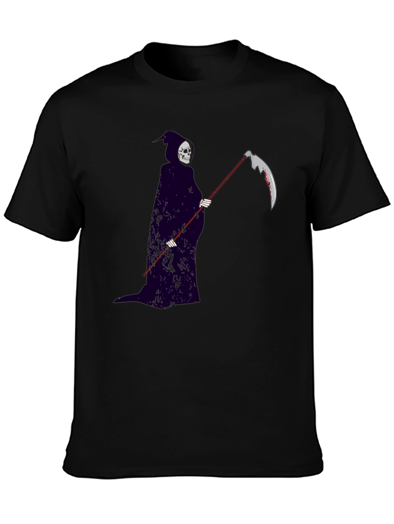 Grim Reaper Graphic Tee - Gothic Style Black T-Shirt