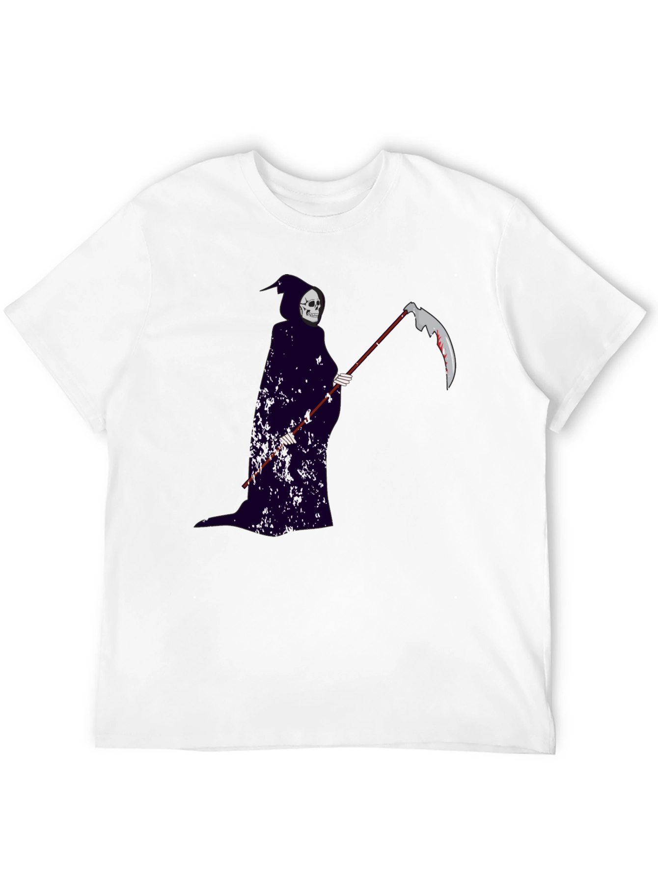 Grim Reaper Graphic Tee - Gothic Style Black T-Shirt