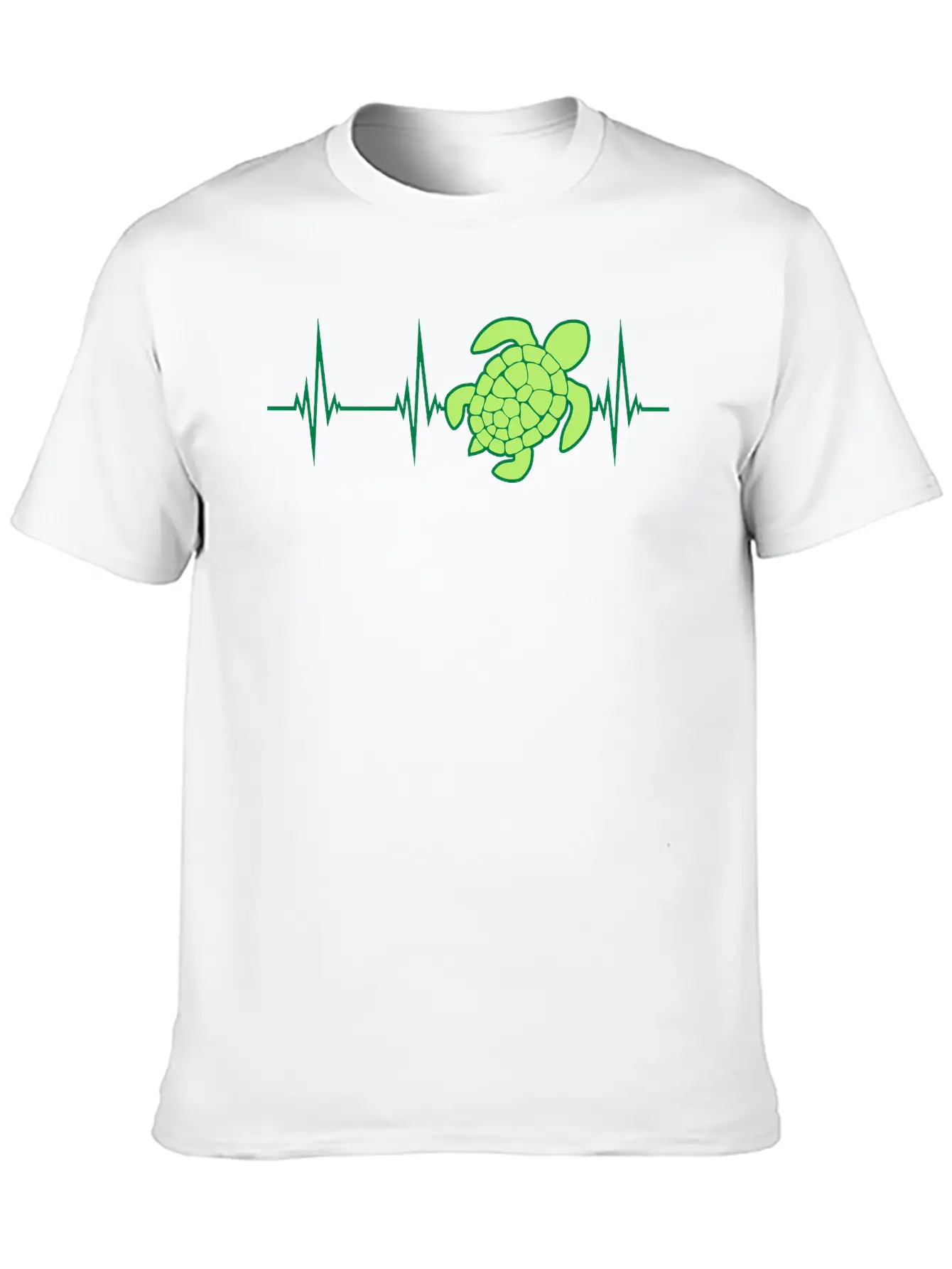 EKG Heartbeat Sea Stylish Everyday T-Shirt – Unisex Basic Cotton Tee