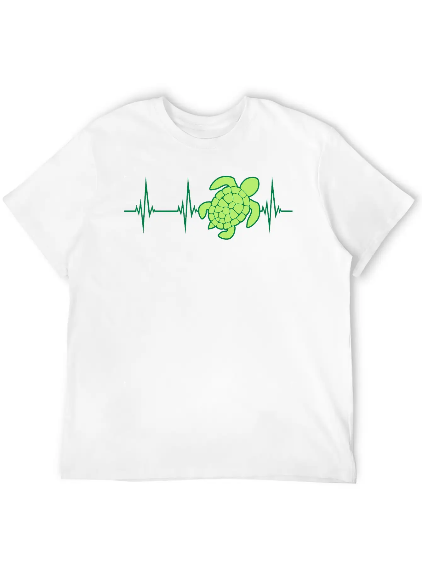 EKG Heartbeat Sea Stylish Everyday T-Shirt – Unisex Basic Cotton Tee