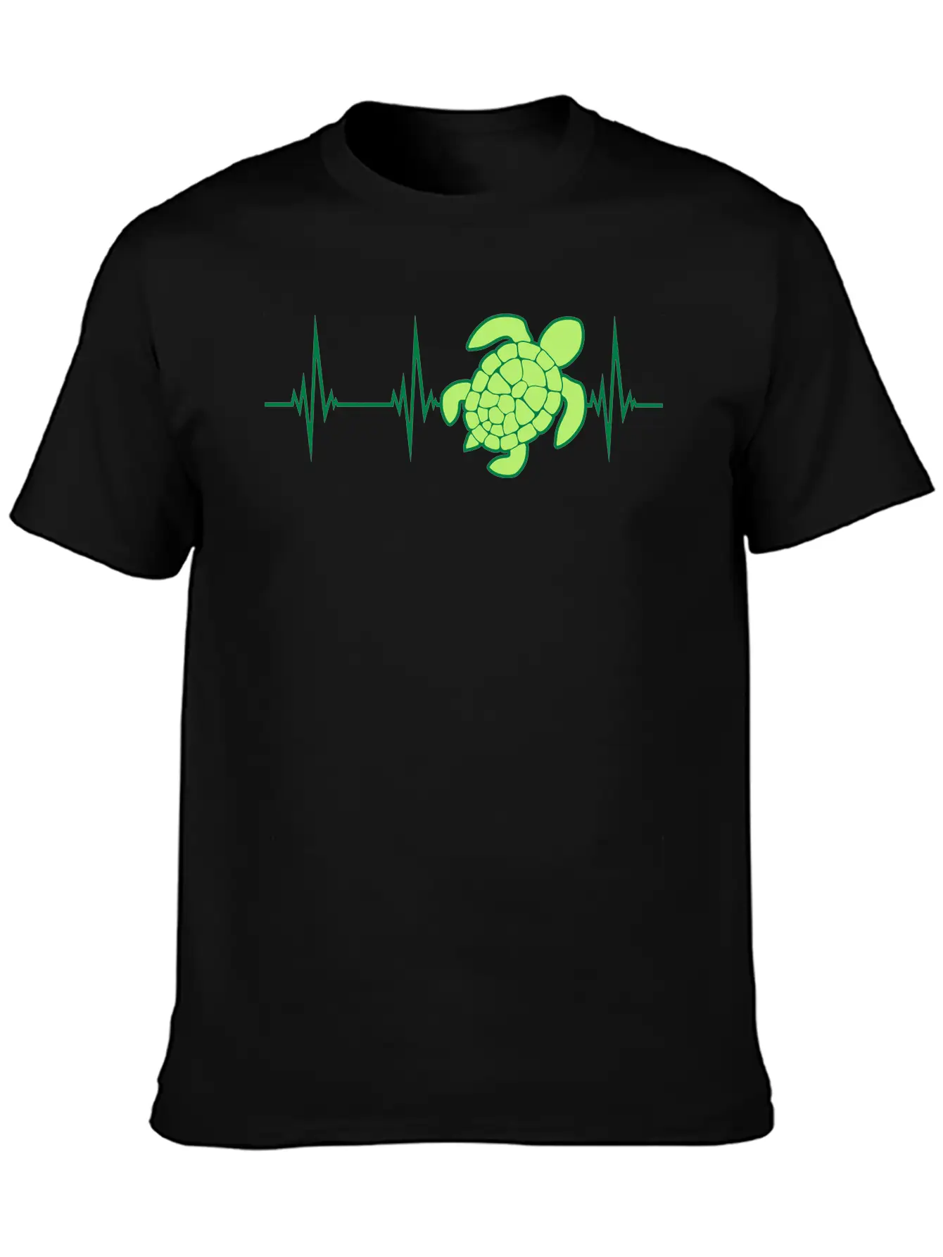 EKG Heartbeat Sea Stylish Everyday T-Shirt – Unisex Basic Cotton Tee