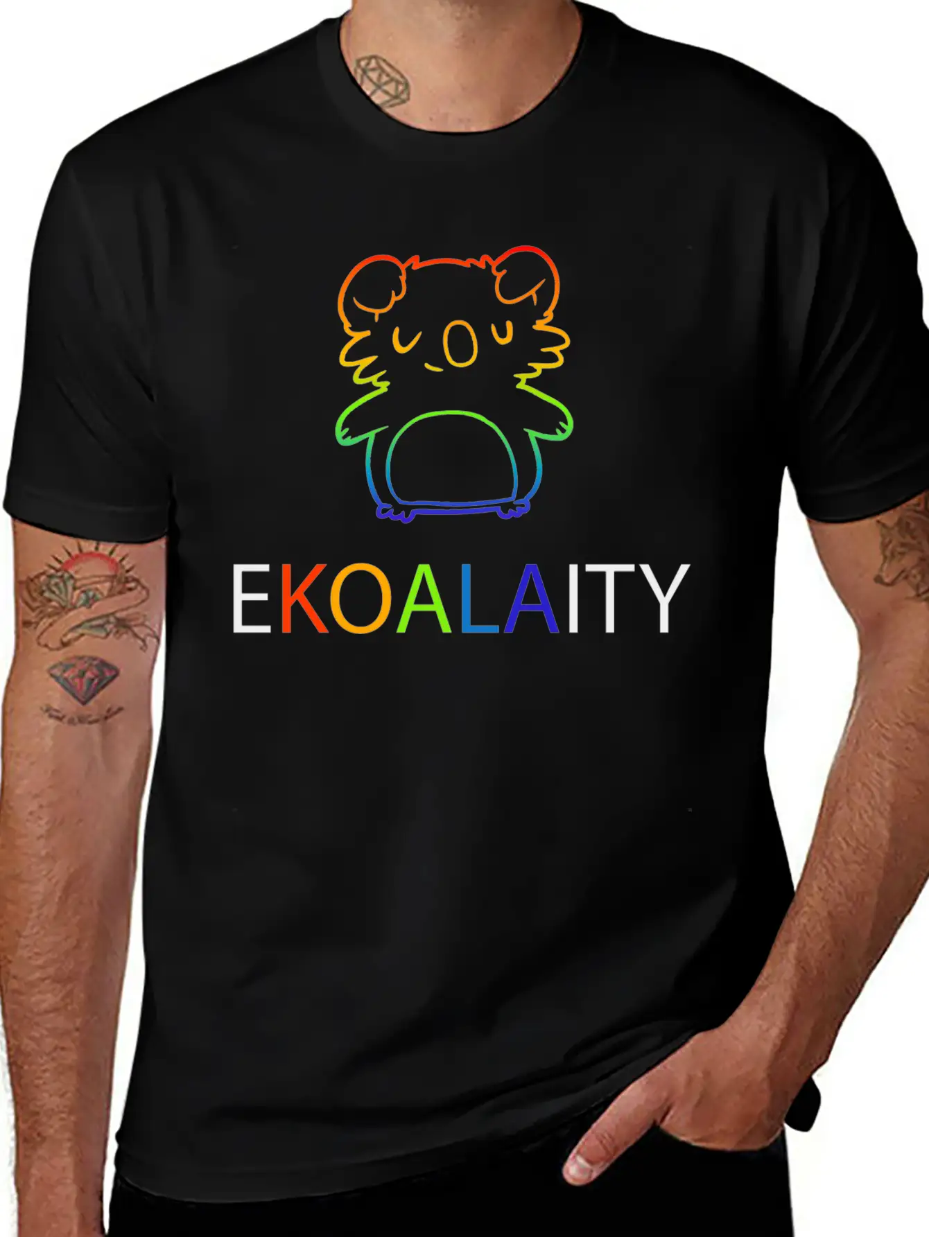 EKOALITY Love Pride - Gay Pride Design Unisex Stylish Everyday T-Shirt – Unisex Basic Cotton Tee