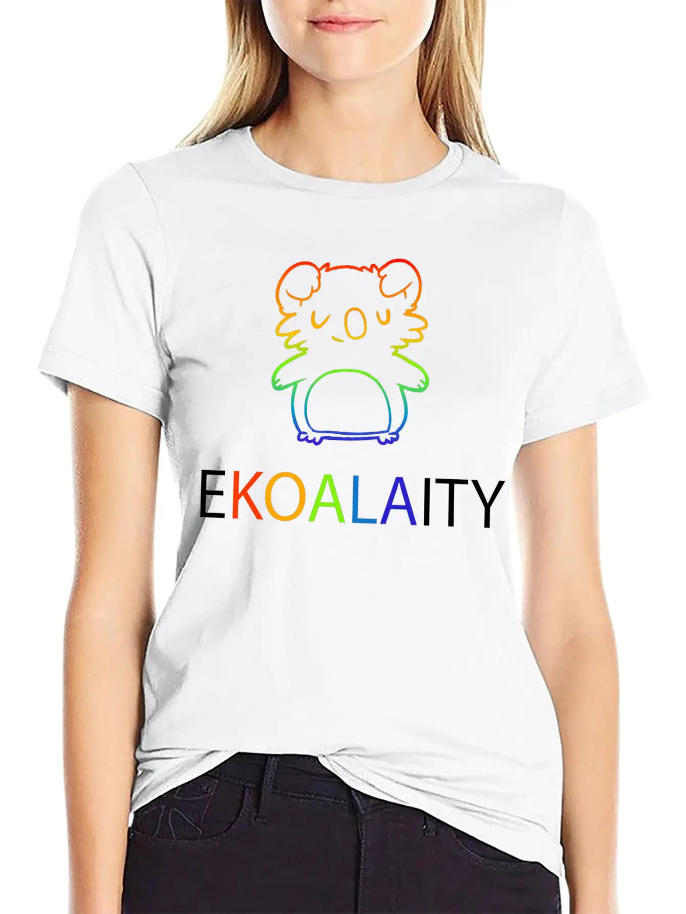 EKOALITY Love Pride - Gay Pride Design Unisex Stylish Everyday T-Shirt – Unisex Basic Cotton Tee