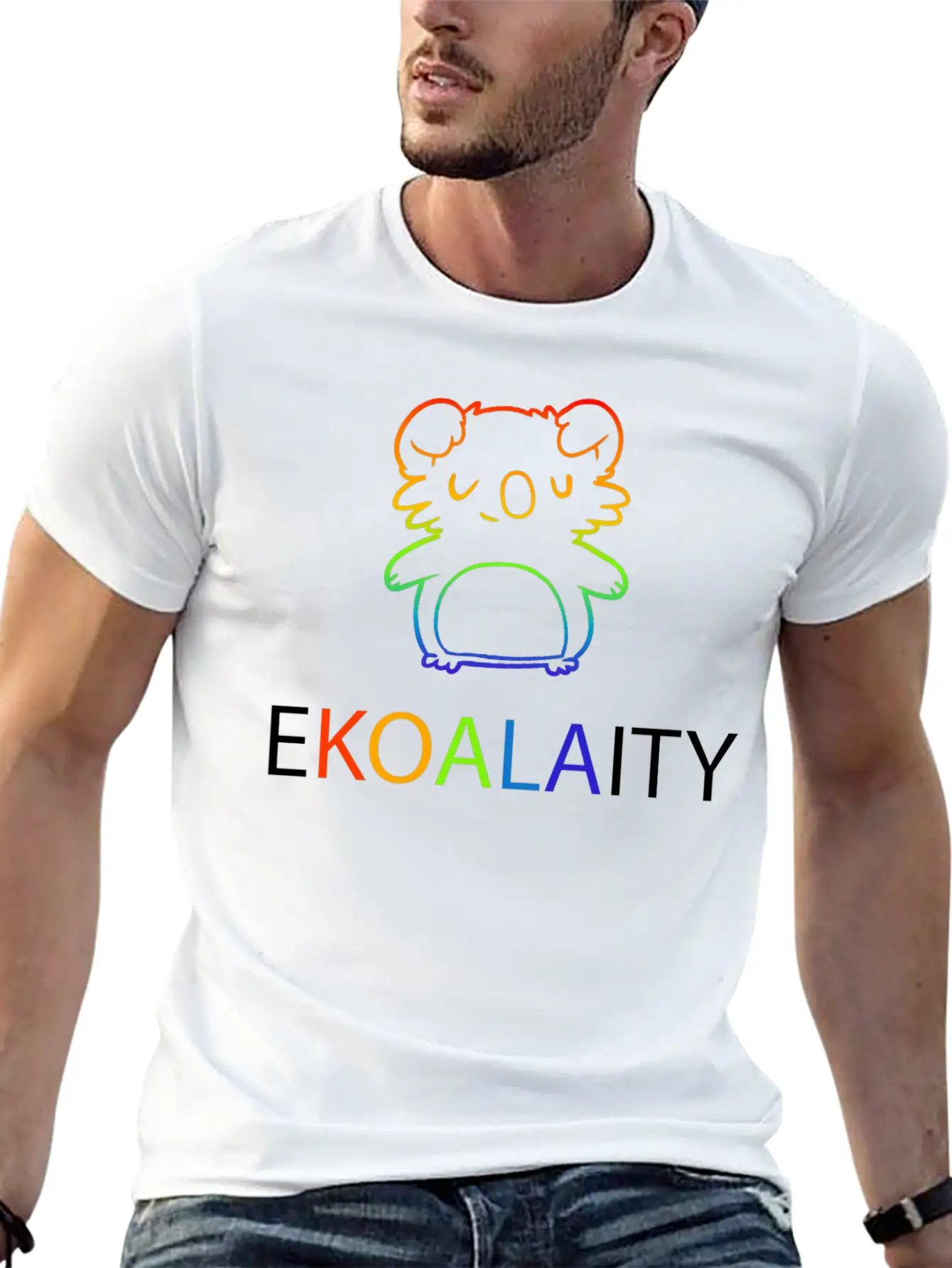 EKOALITY Love Pride - Gay Pride Design Unisex Stylish Everyday T-Shirt – Unisex Basic Cotton Tee