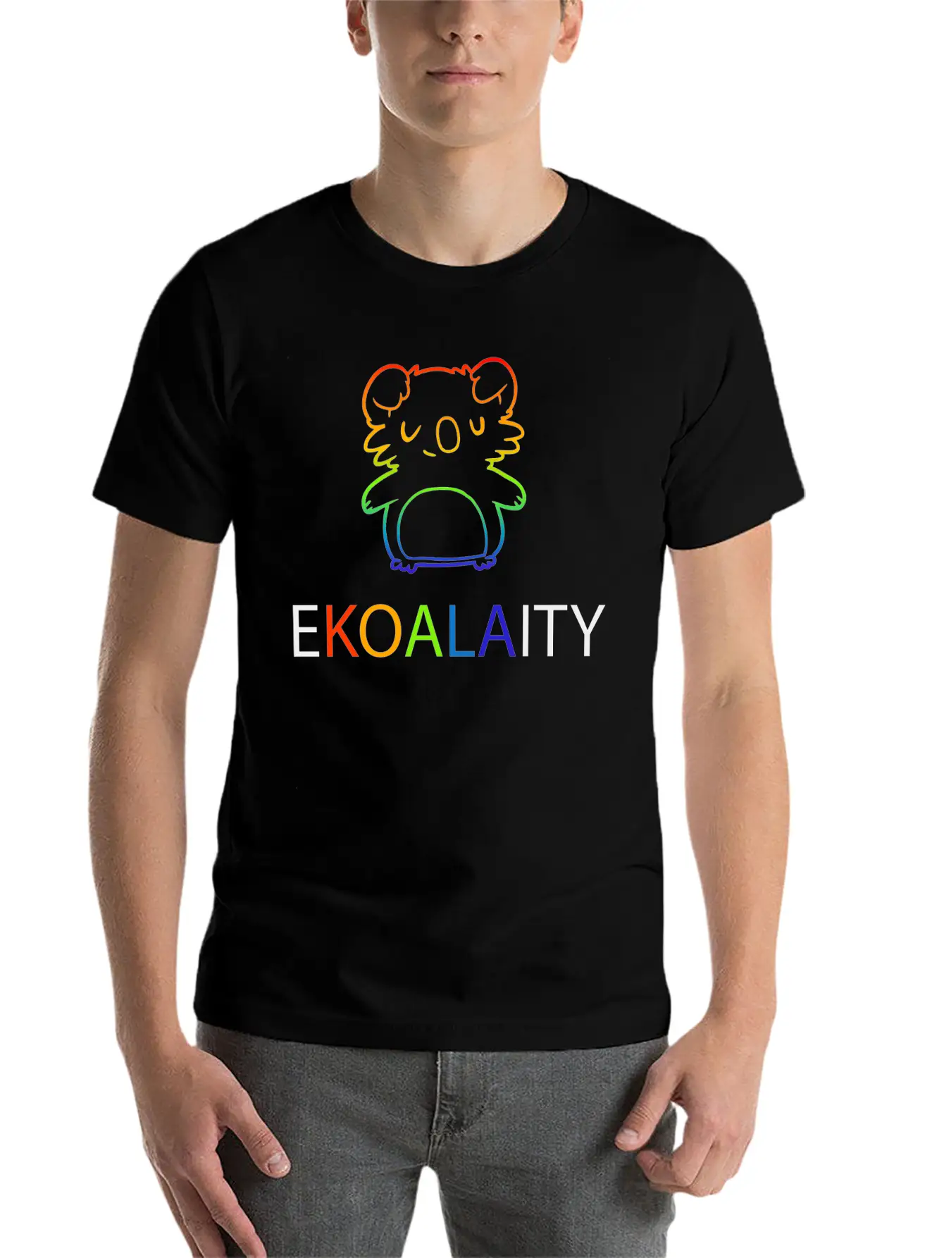 EKOALITY Love Pride - Gay Pride Design Unisex Stylish Everyday T-Shirt – Unisex Basic Cotton Tee