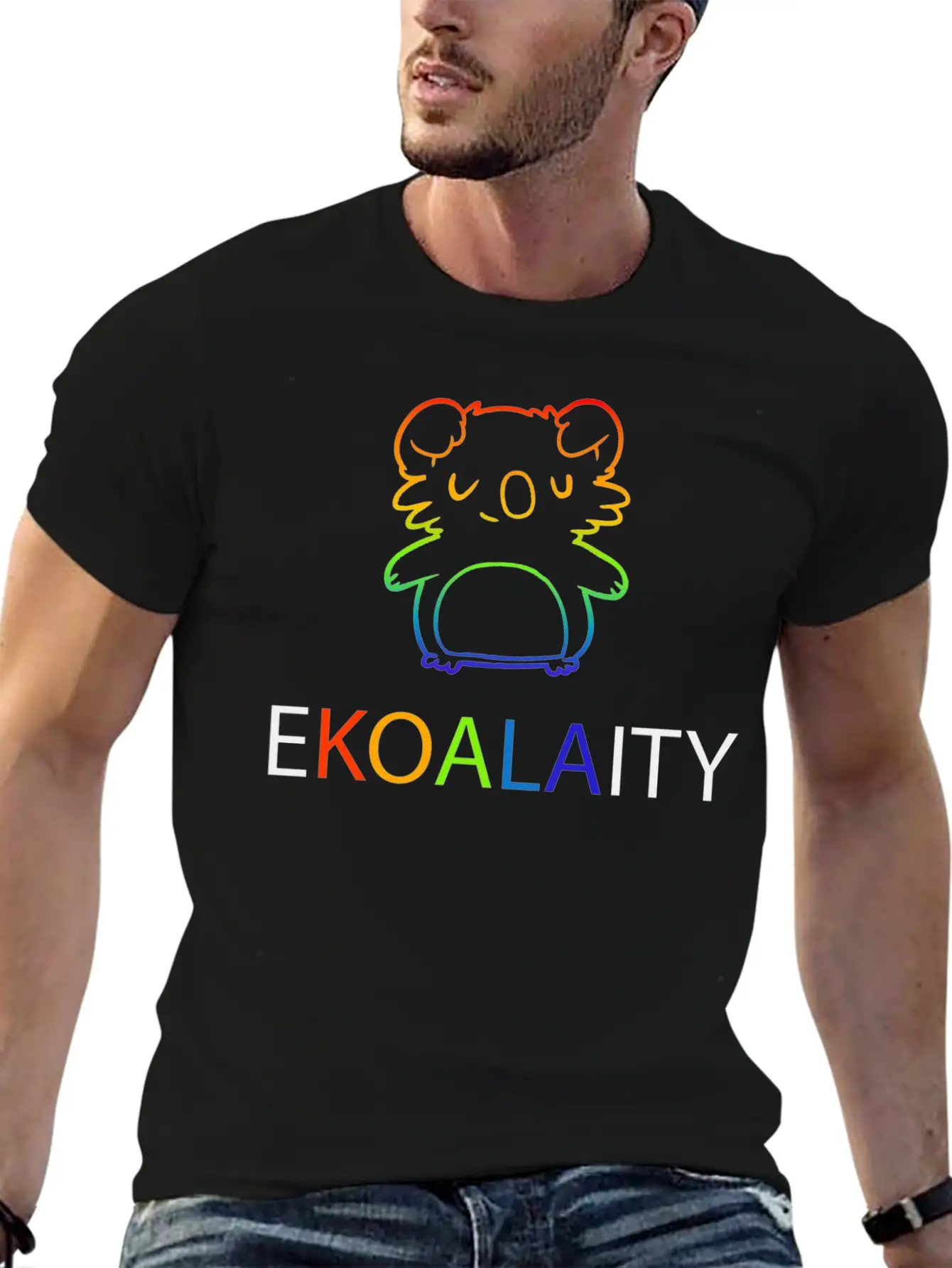 EKOALITY Love Pride - Gay Pride Design Unisex Stylish Everyday T-Shirt – Unisex Basic Cotton Tee