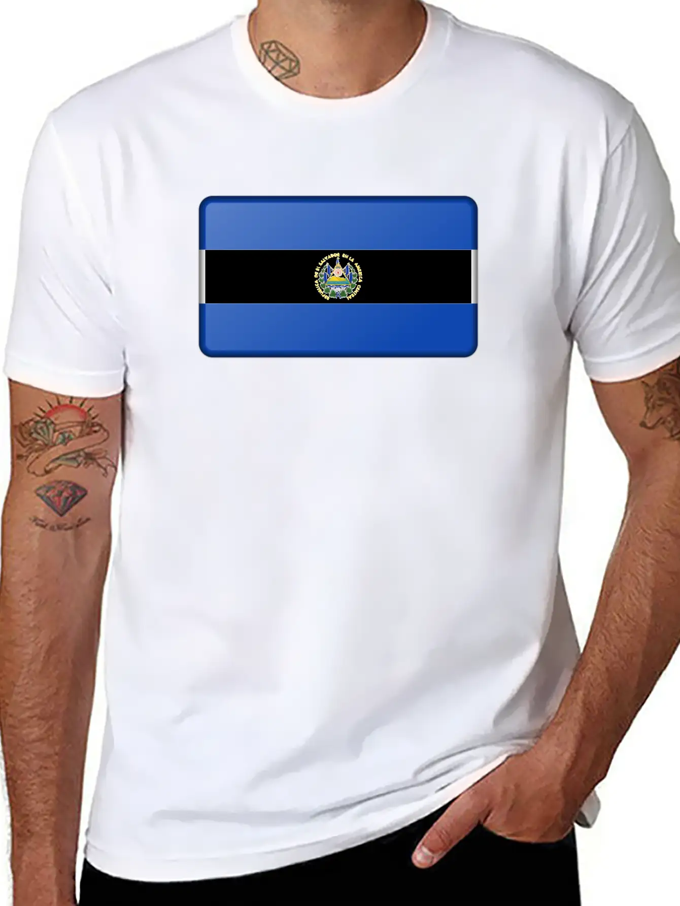 El Salvador Flag Timeless Short Sleeve Tee – Comfy And Minimalist Design