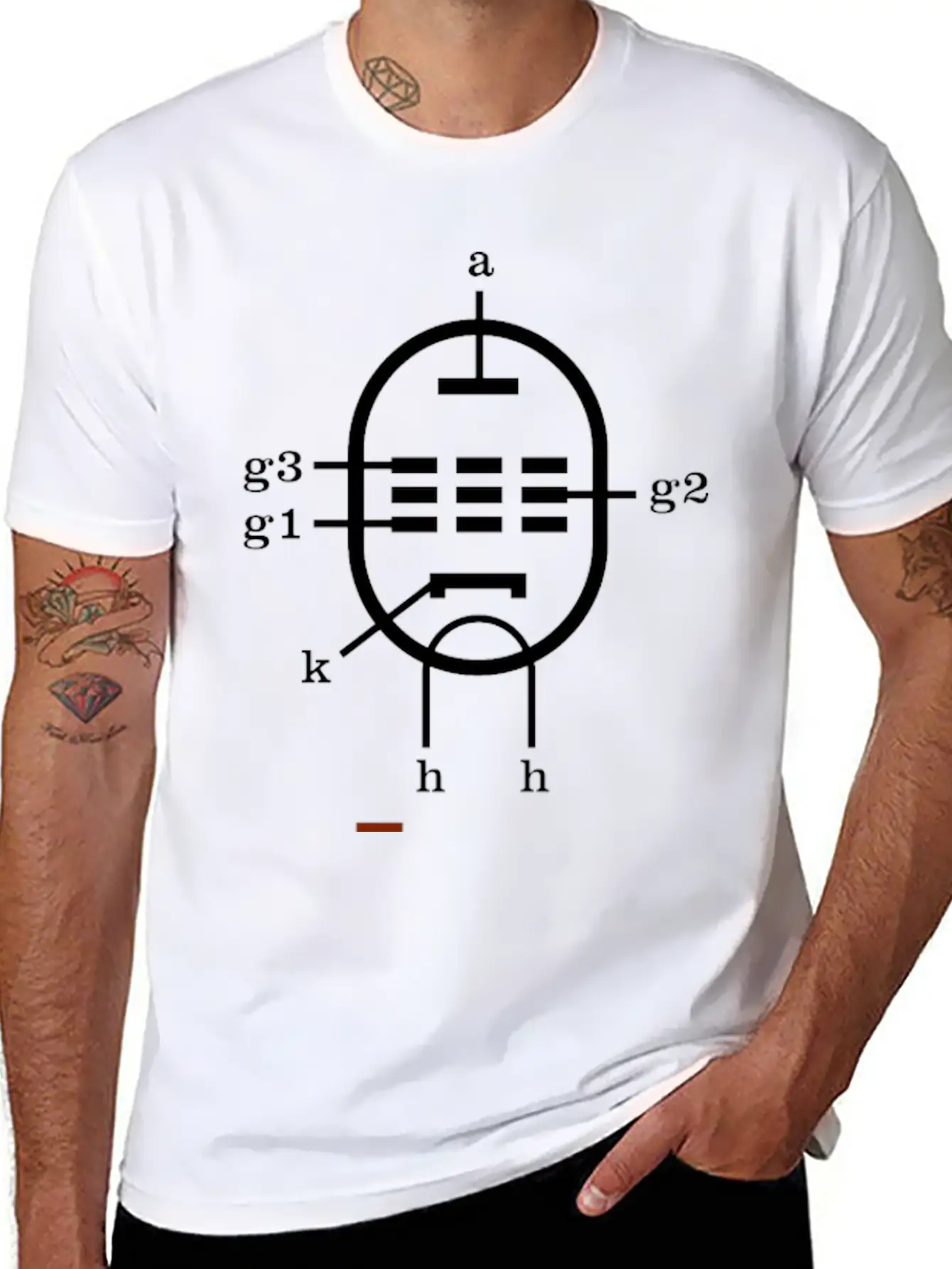 EL34 Vacuum Tube Schema Essential Unisex Summer Tee – Soft Cotton Casual Fit