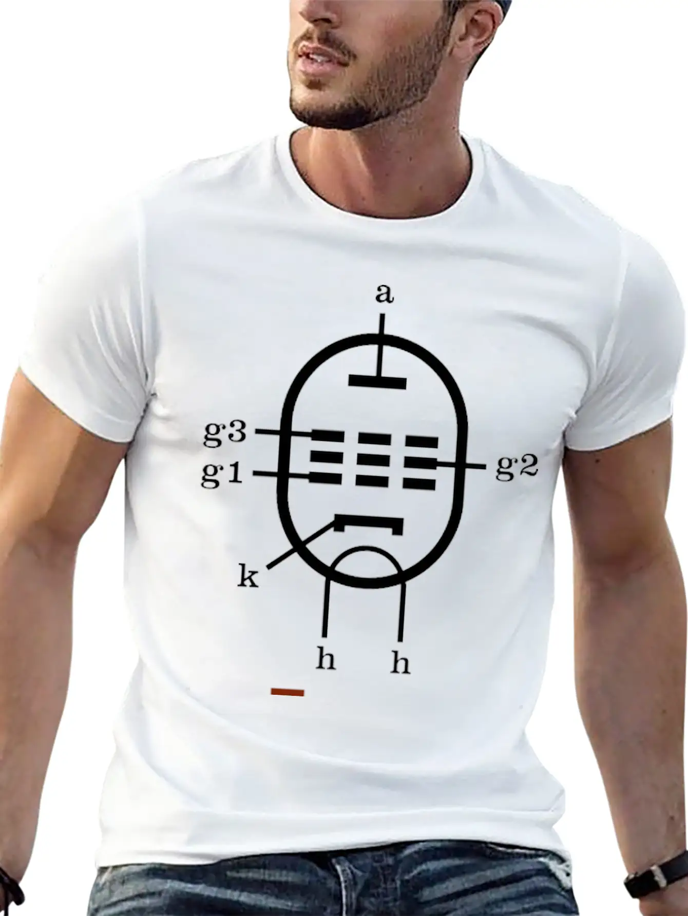 EL34 Vacuum Tube Schema Essential Unisex Summer Tee – Soft Cotton Casual Fit