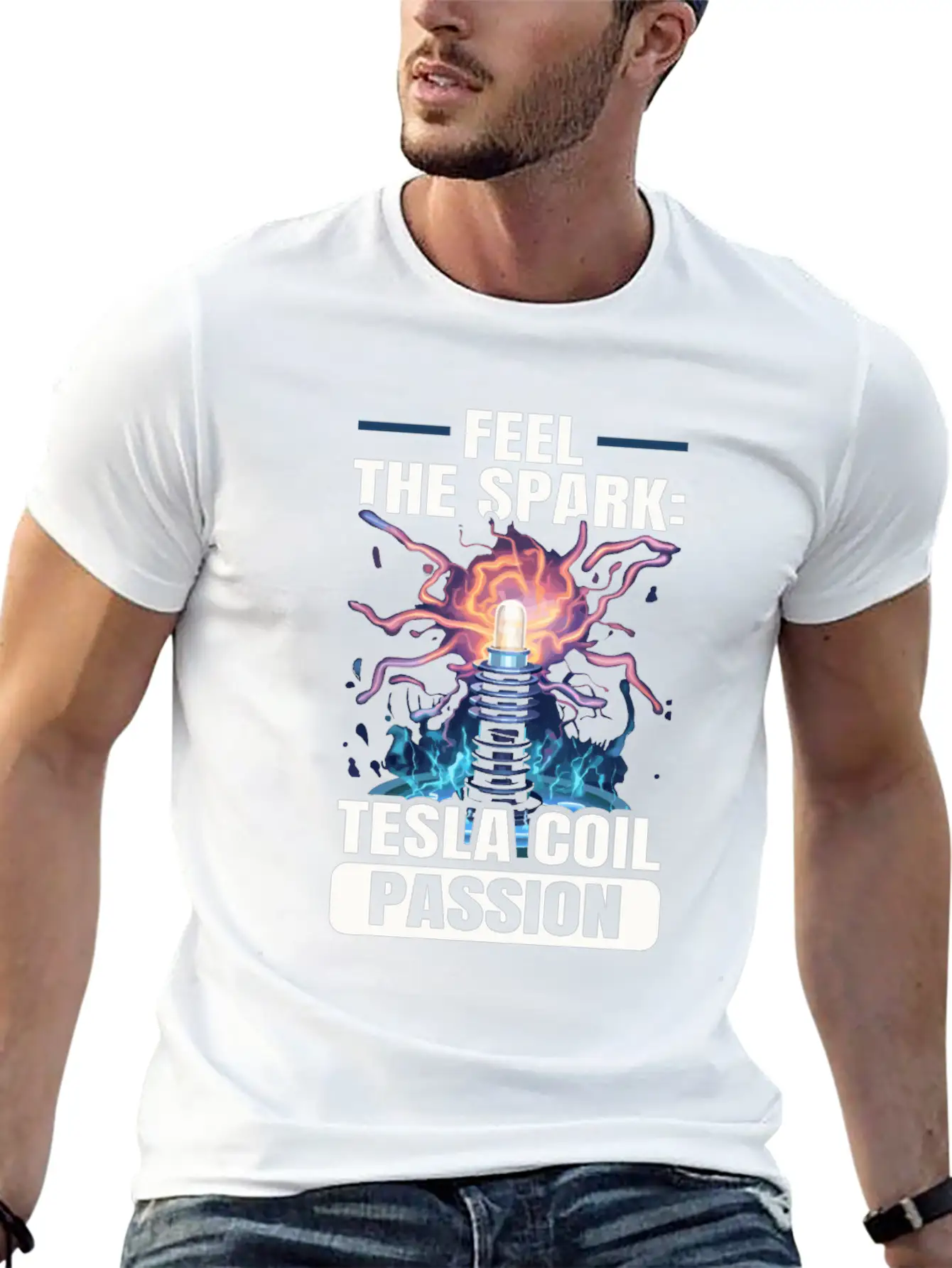Electric Coil Electrical Engineer Electricity Stylish Everyday T-Shirt – Unisex Basic Cotton Tee