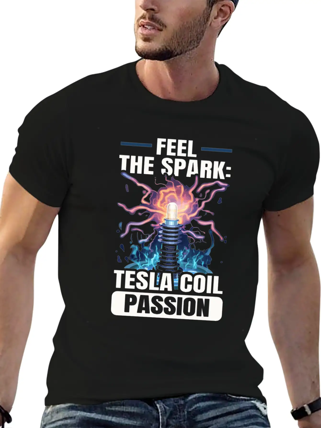 Electric Coil Electrical Engineer Electricity Stylish Everyday T-Shirt – Unisex Basic Cotton Tee