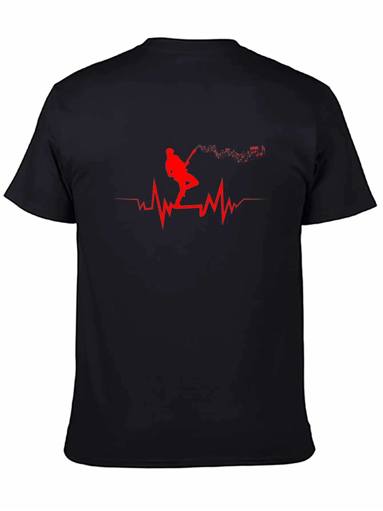 Electric Guitar Heartbeat Cool Gift For Guitarists Timeless Short Sleeve Tee – Comfy And Minimalist Design