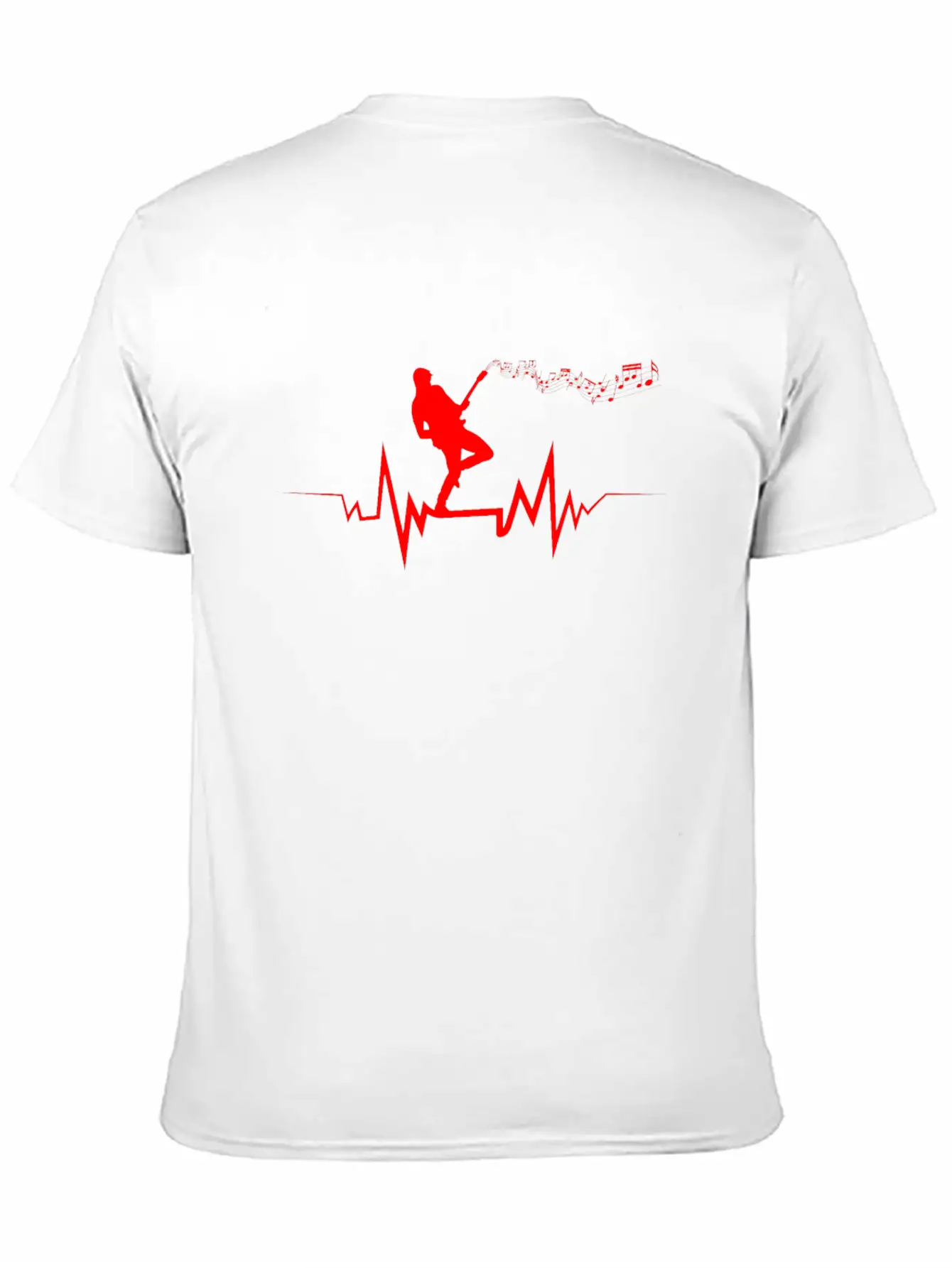 Electric Guitar Heartbeat Cool Gift For Guitarists Timeless Short Sleeve Tee – Comfy And Minimalist Design