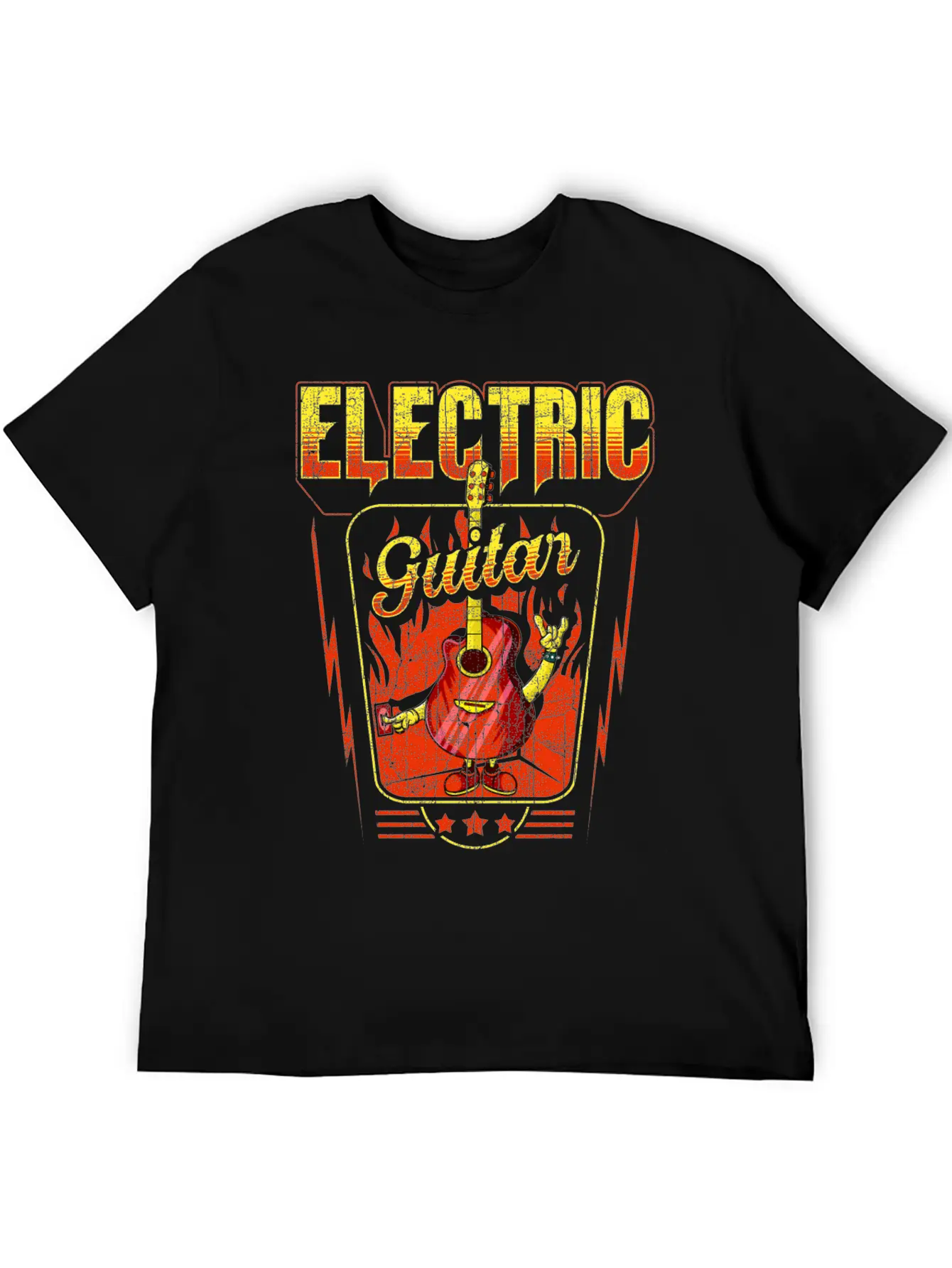 Electric Guitar Rock Unisex Casual T-Shirt – Clean Design For Daily Comfort