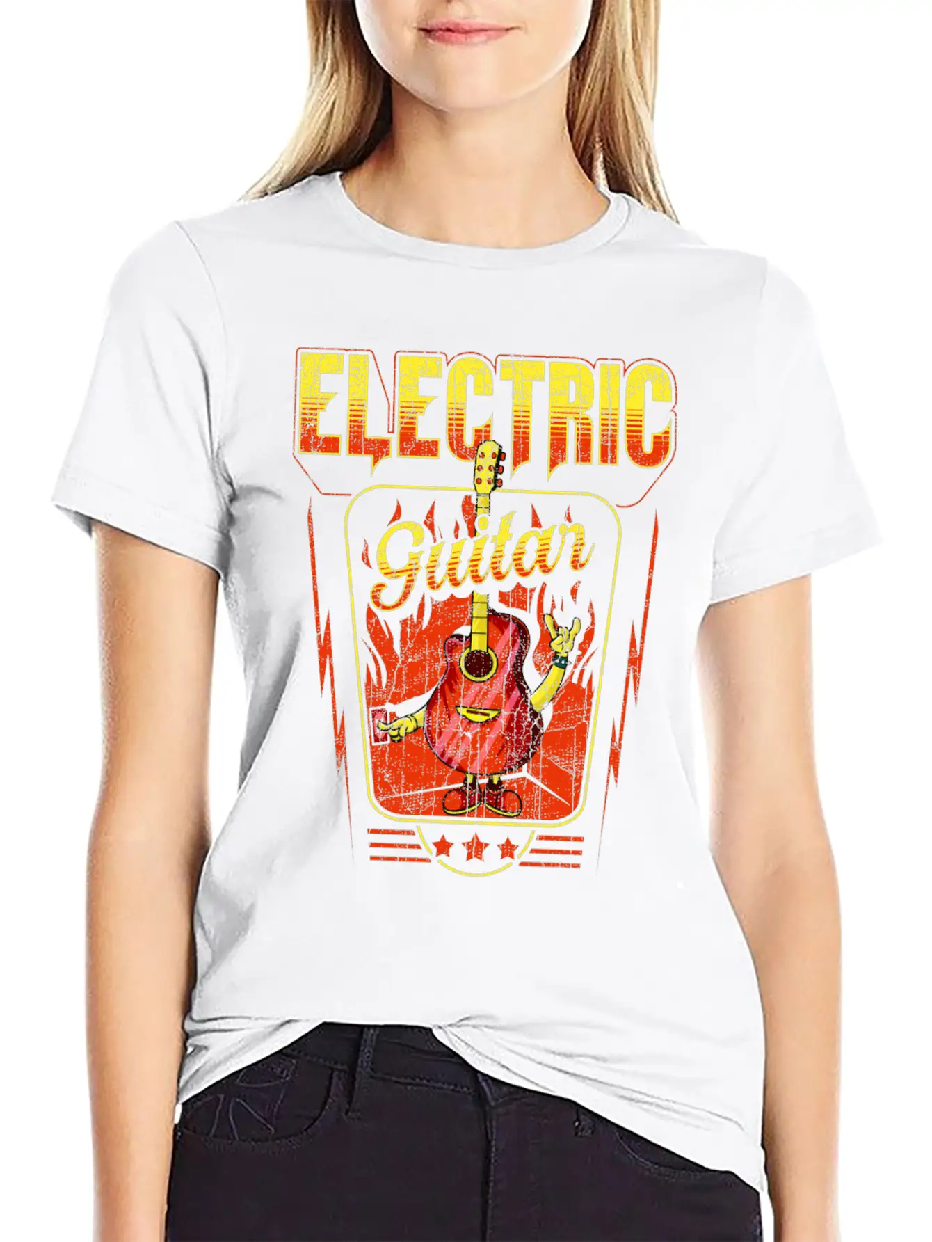 Electric Guitar Rock Unisex Casual T-Shirt – Clean Design For Daily Comfort