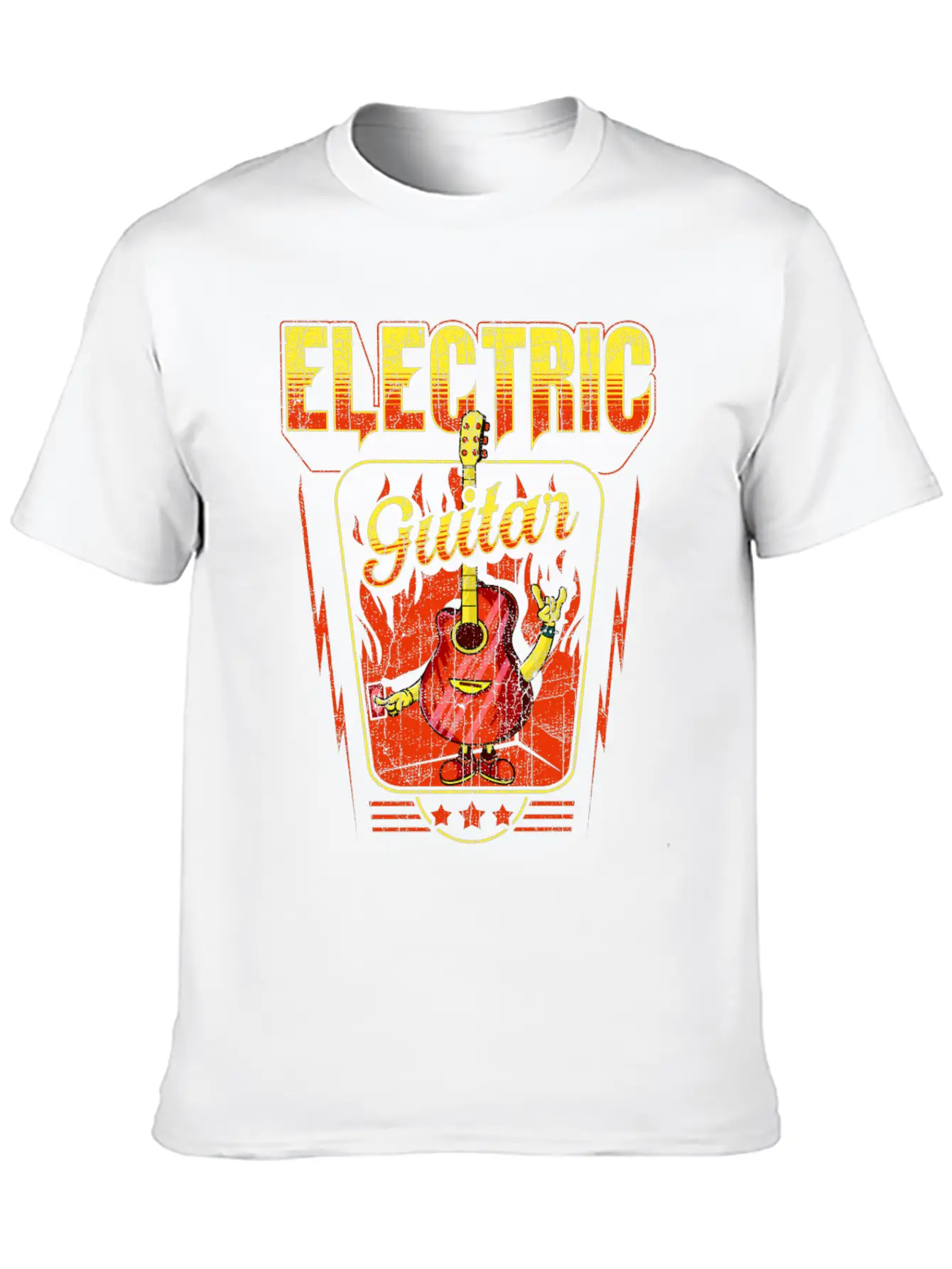 Electric Guitar Rock Unisex Casual T-Shirt – Clean Design For Daily Comfort