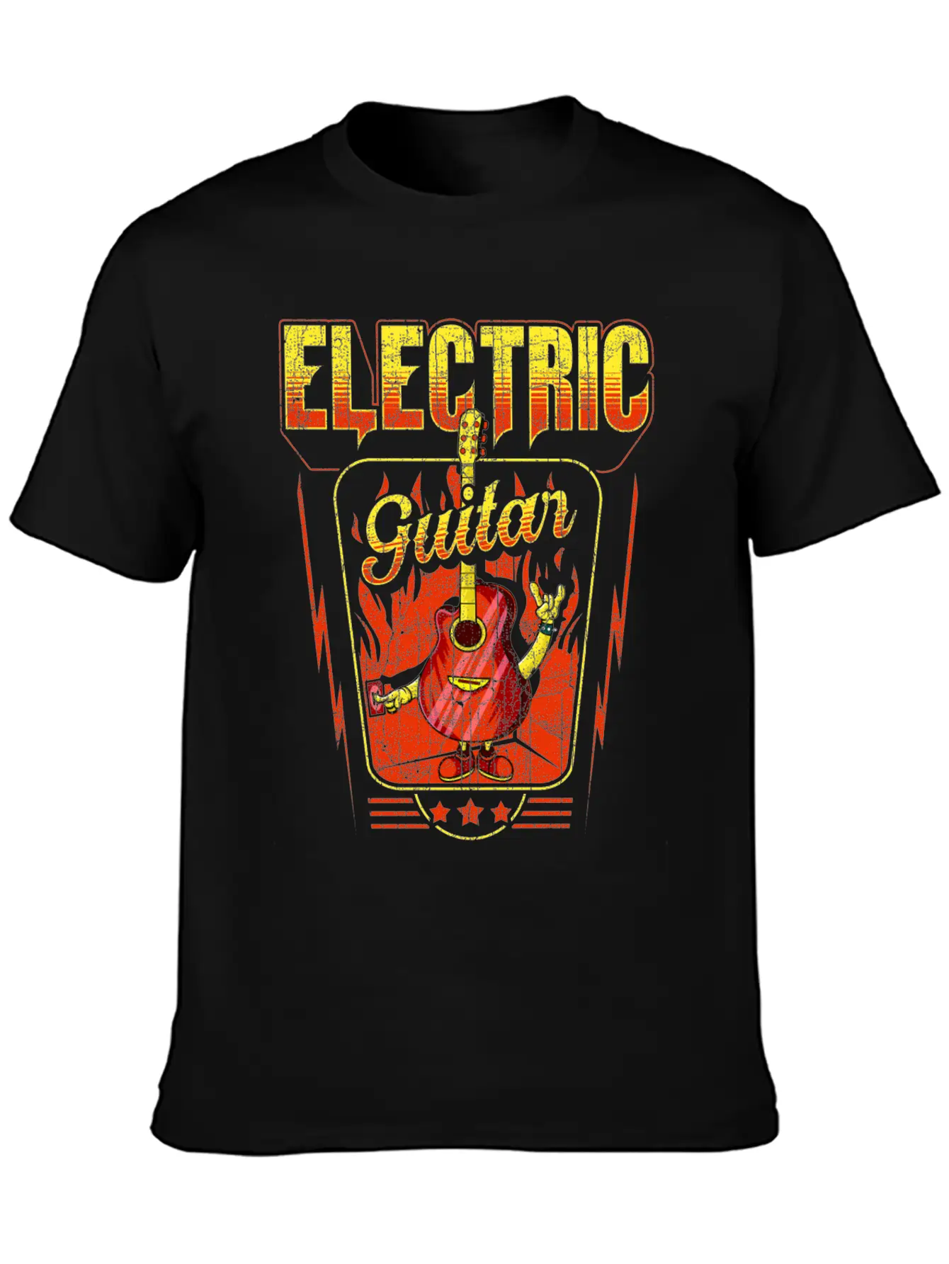 Electric Guitar Rock Unisex Casual T-Shirt – Clean Design For Daily Comfort