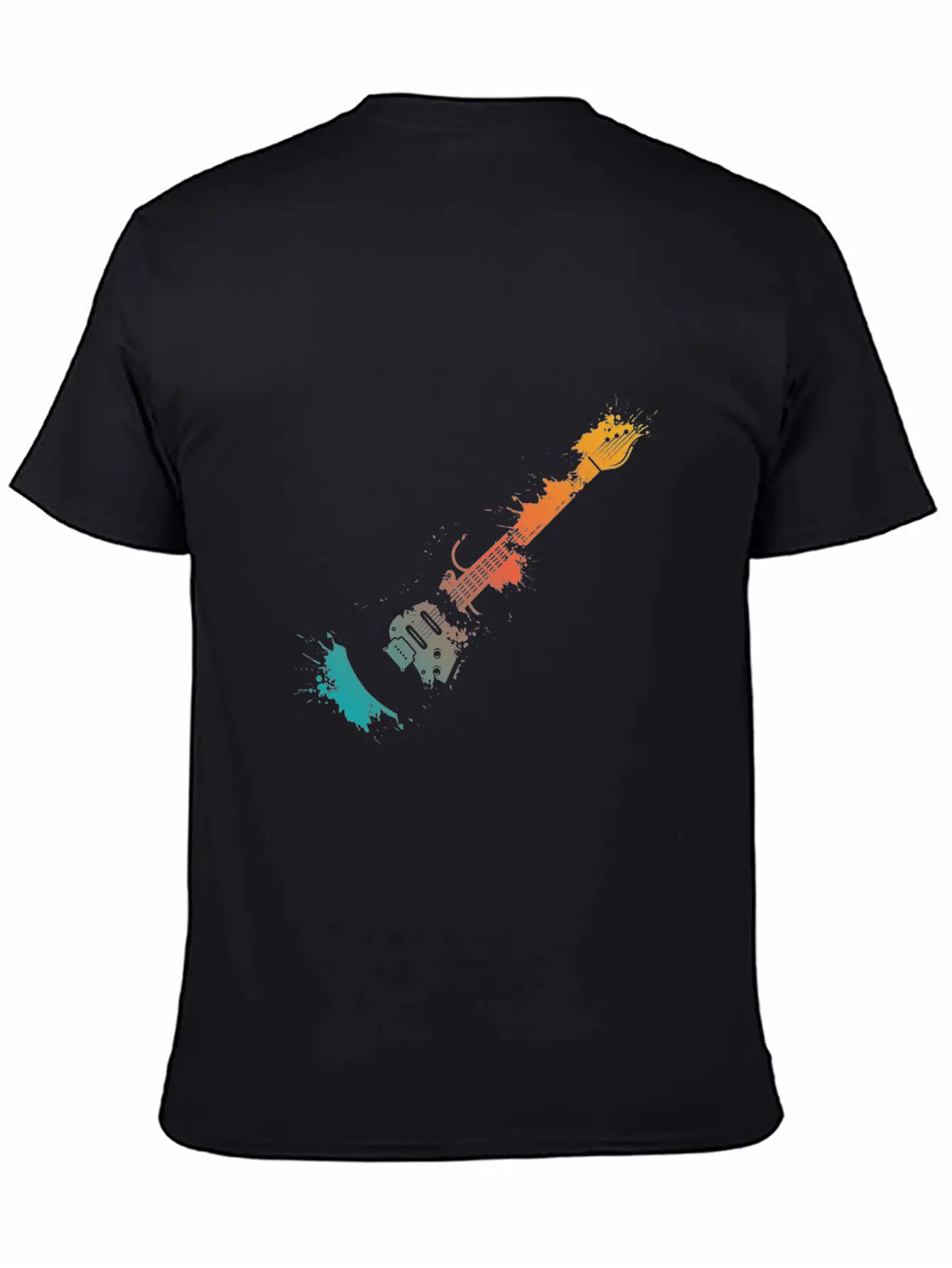 Electric Guitar Splash Essential Unisex Summer Tee – Soft Cotton Casual Fit