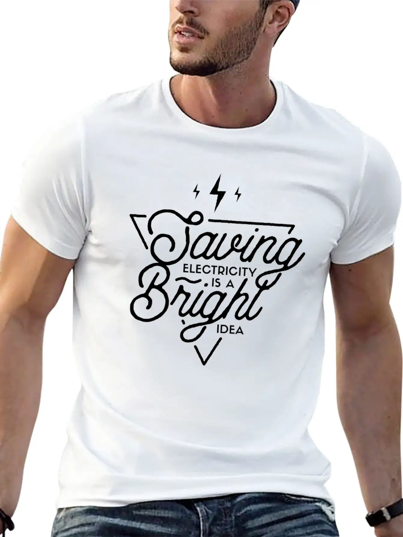 Electric Vehicle Save Electricity Black Cool Gift Basic Graphic T-Shirt – Daily Comfort In Soft Cotton