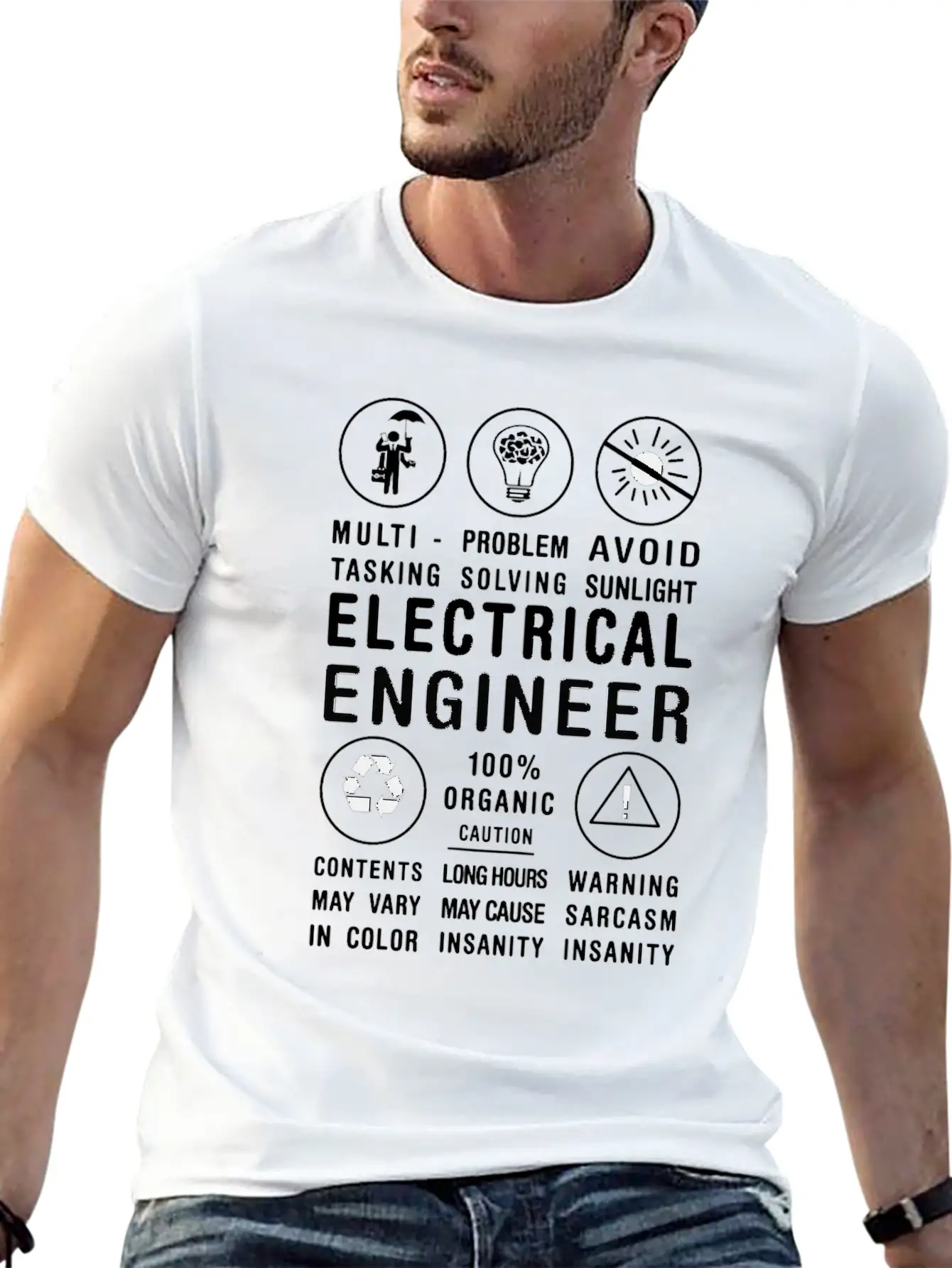 Electrical Engineer Funny Stylish Everyday T-Shirt – Unisex Basic Cotton Tee