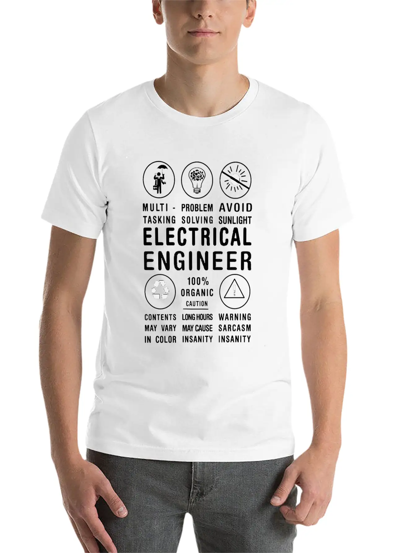 Electrical Engineer Funny Stylish Everyday T-Shirt – Unisex Basic Cotton Tee